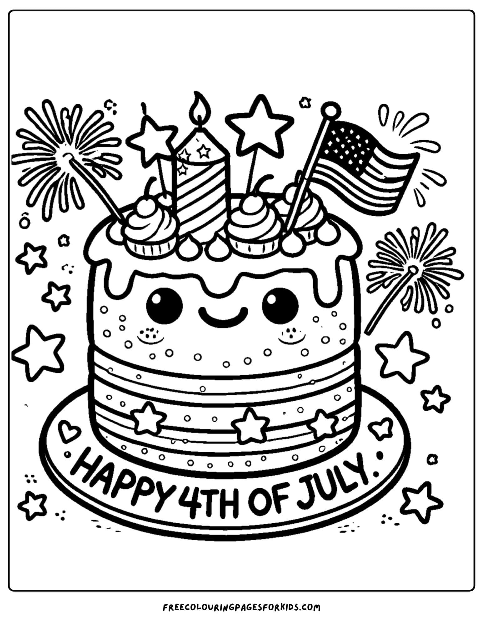 a 4th of july celebration cake