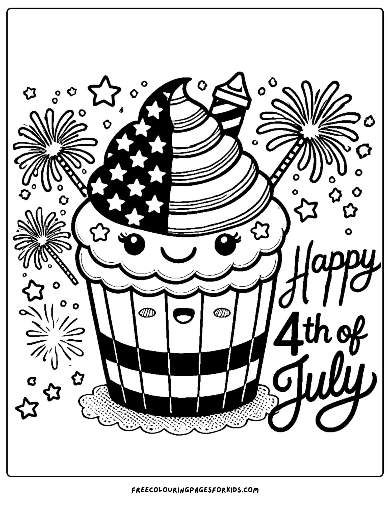 a 4th of july cupcake