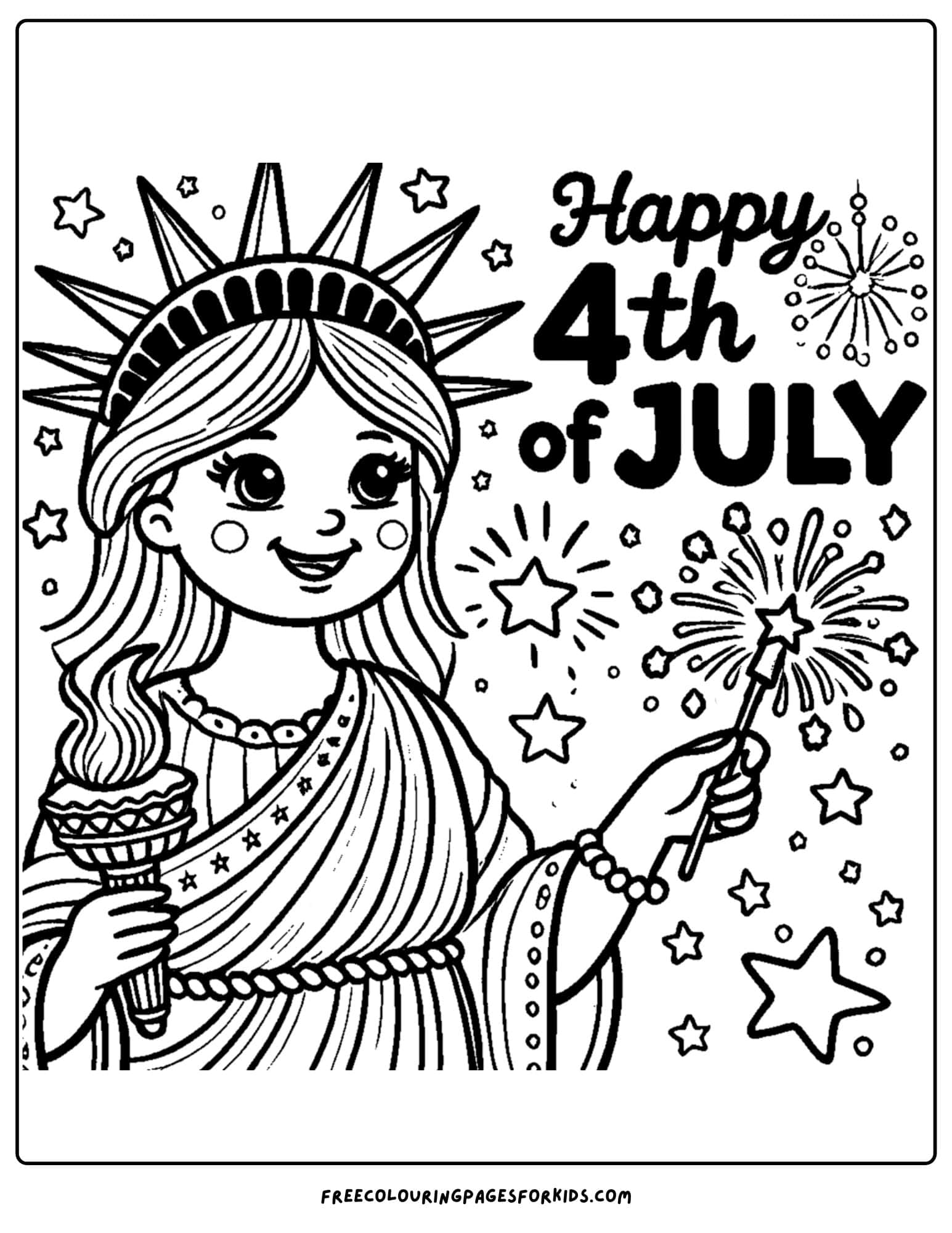 the statue of liberty celebrating the 4th of july