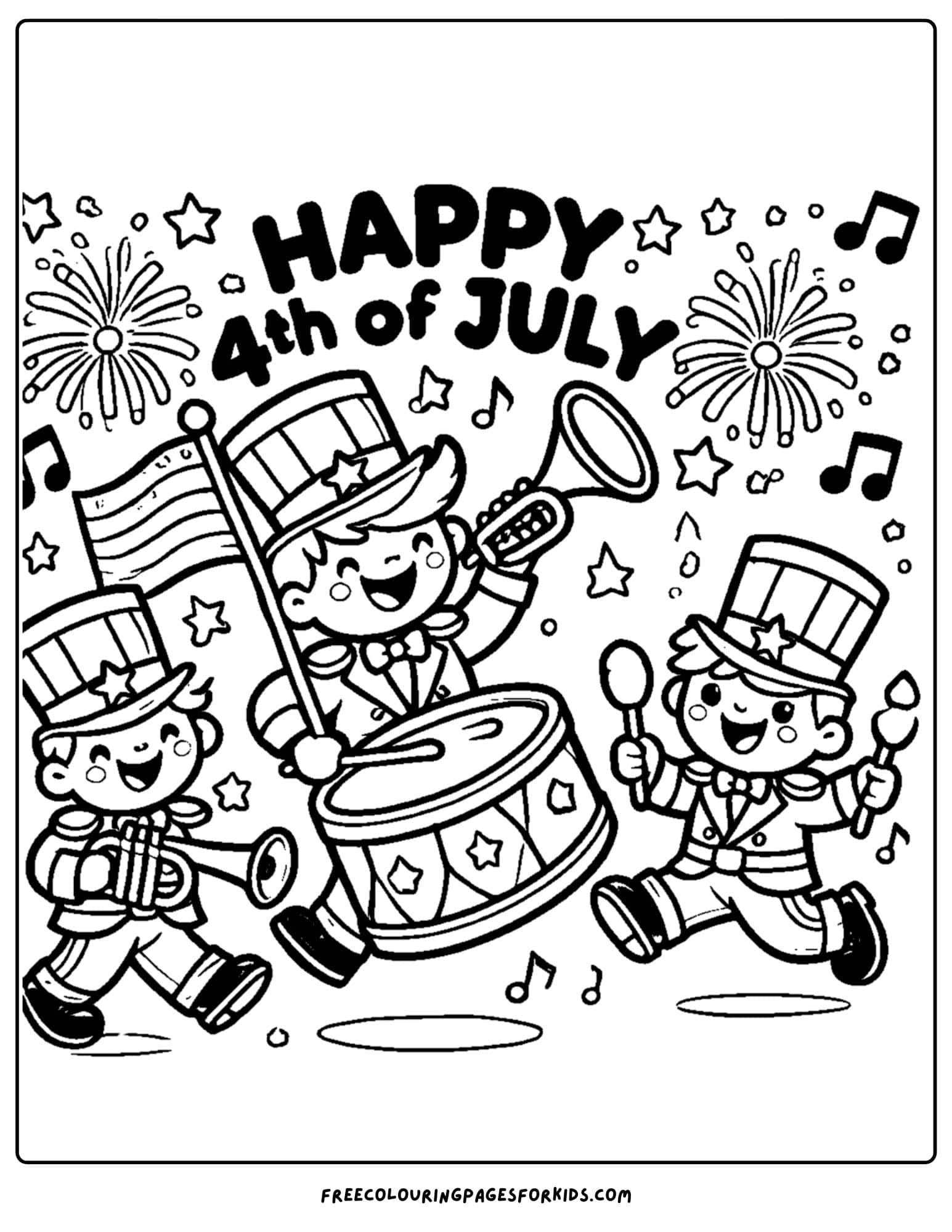 a marching band for the 4th of july