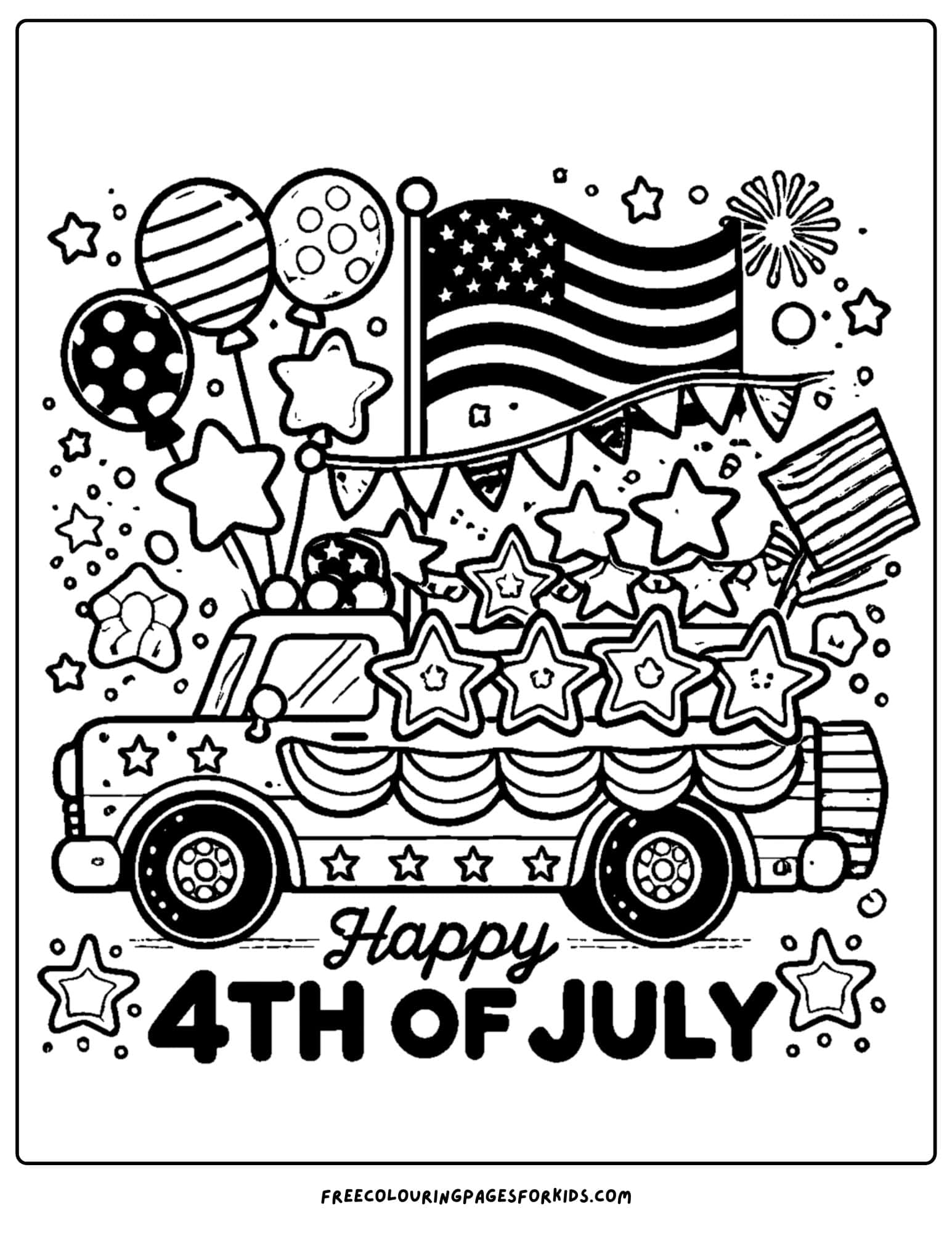a 4th of july parade float