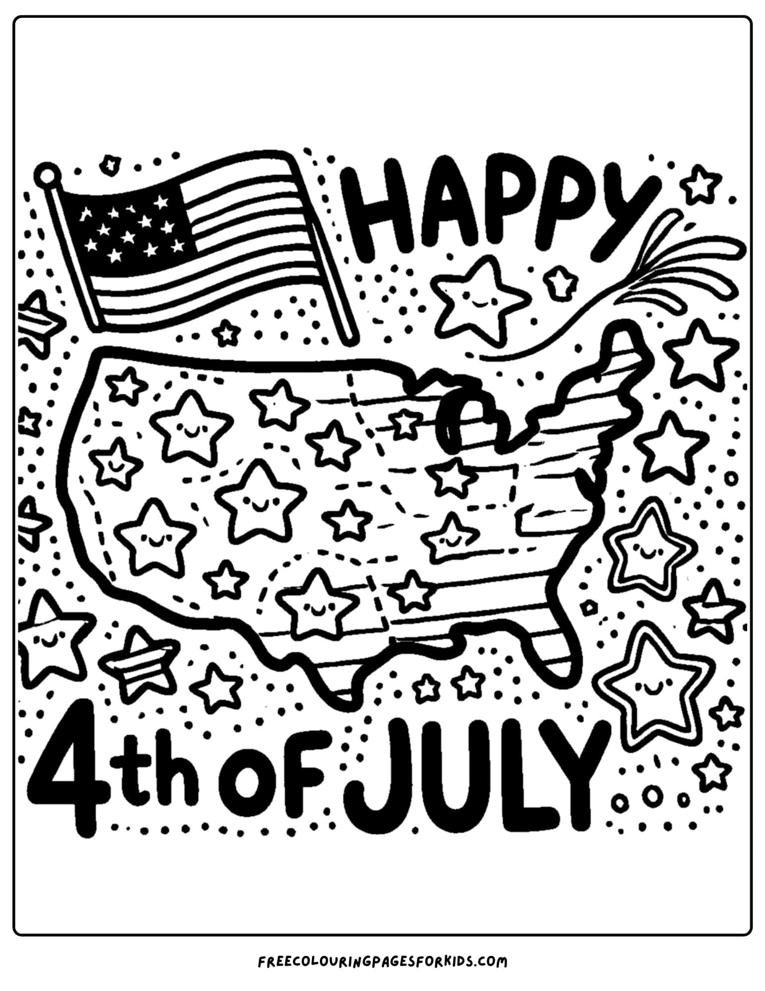 a 4th of july map of america