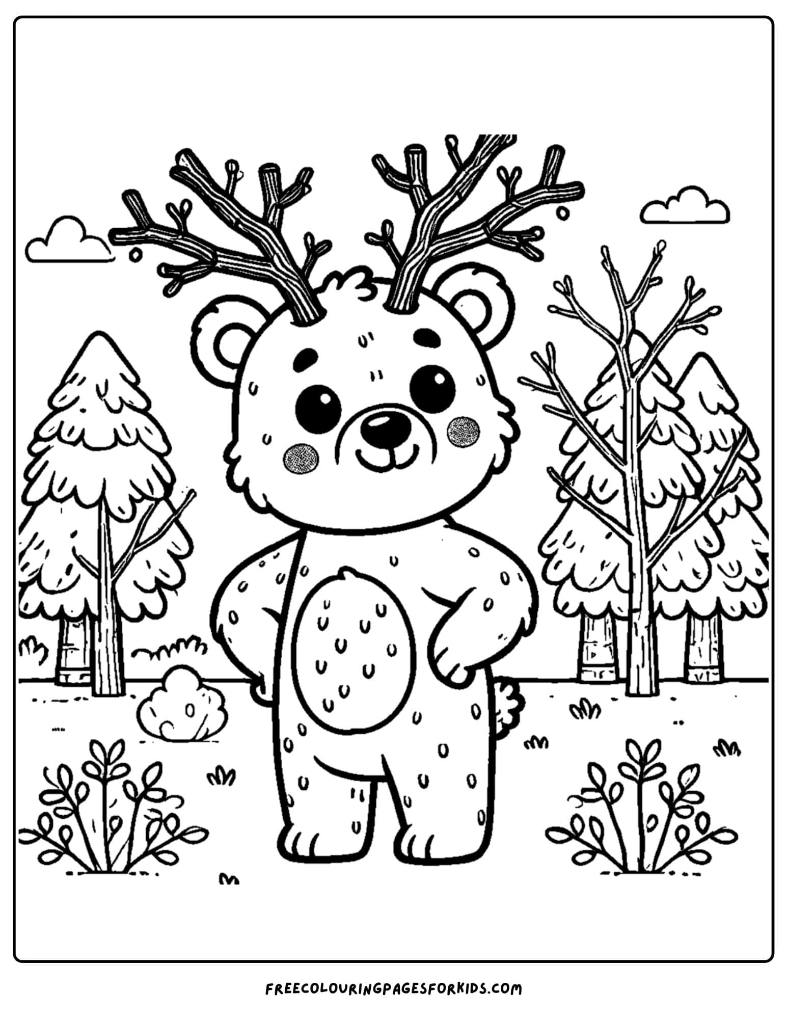 a bear pretending to be a tree