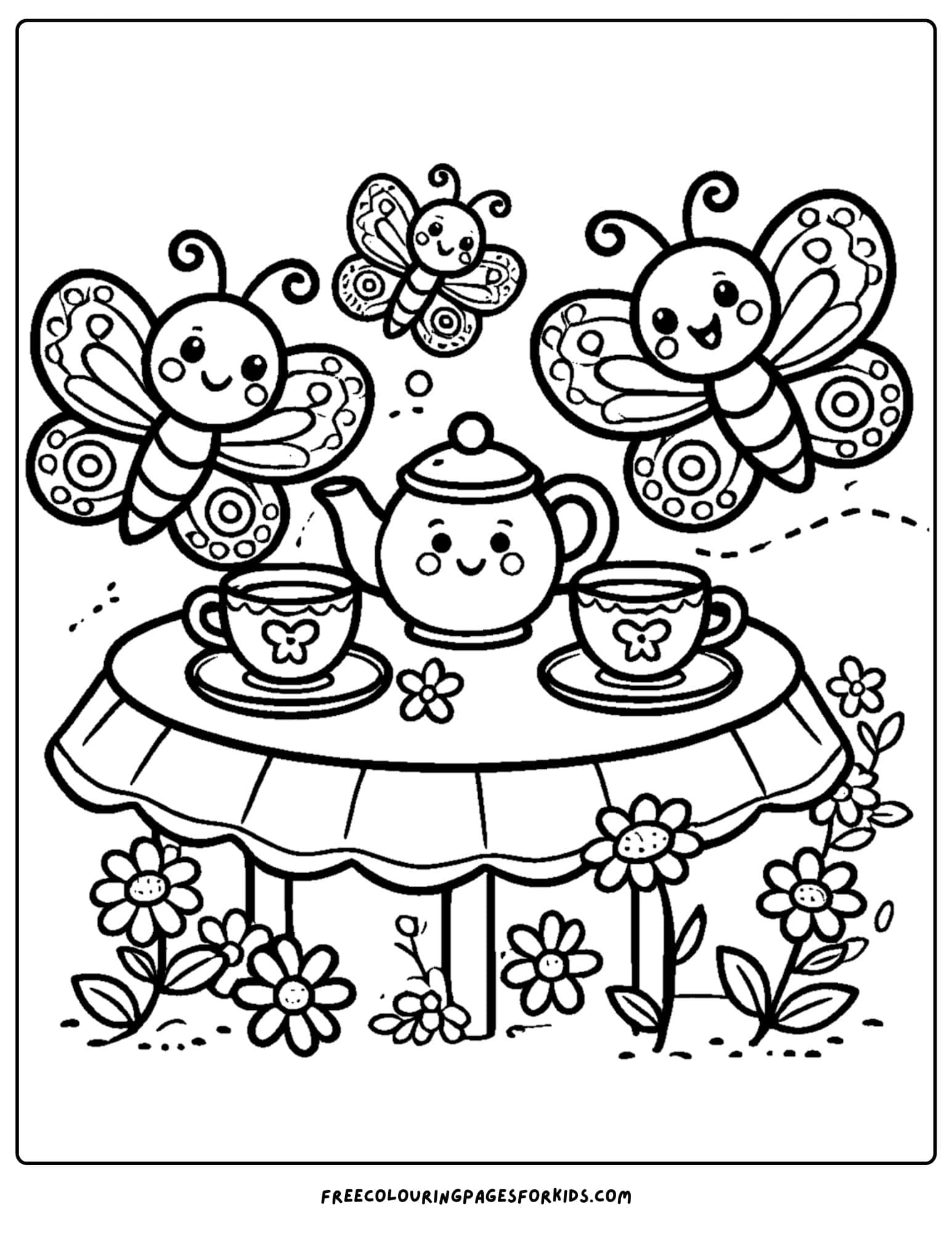 butterflies at a tea party