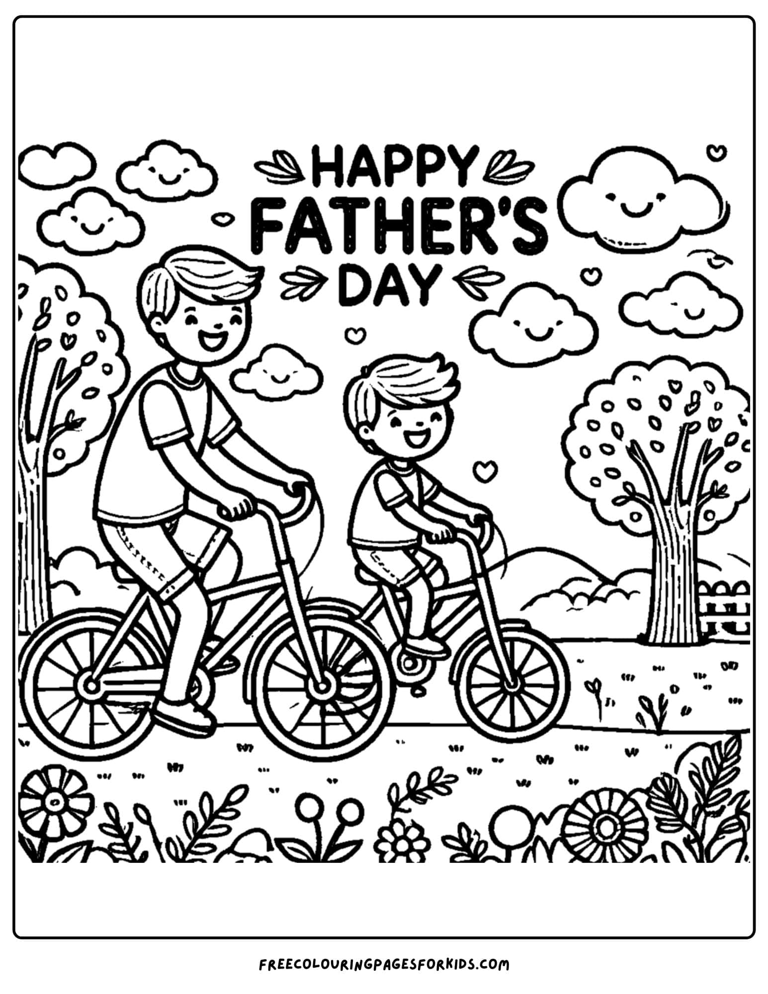 going for a bike ride with dad