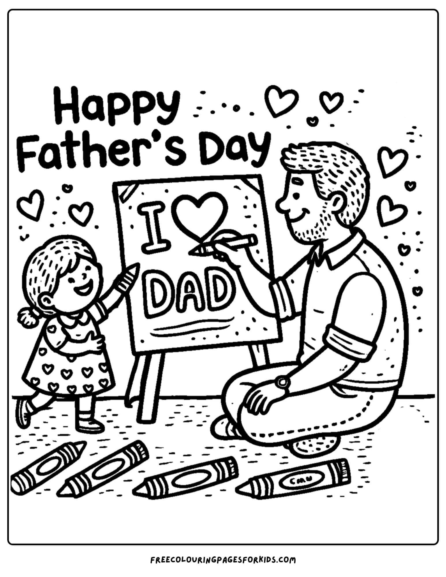 a fathers day i love dad painting