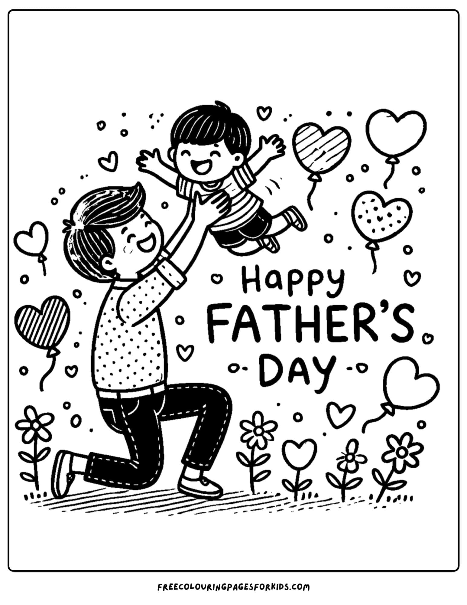 dad throwing his child in the air
