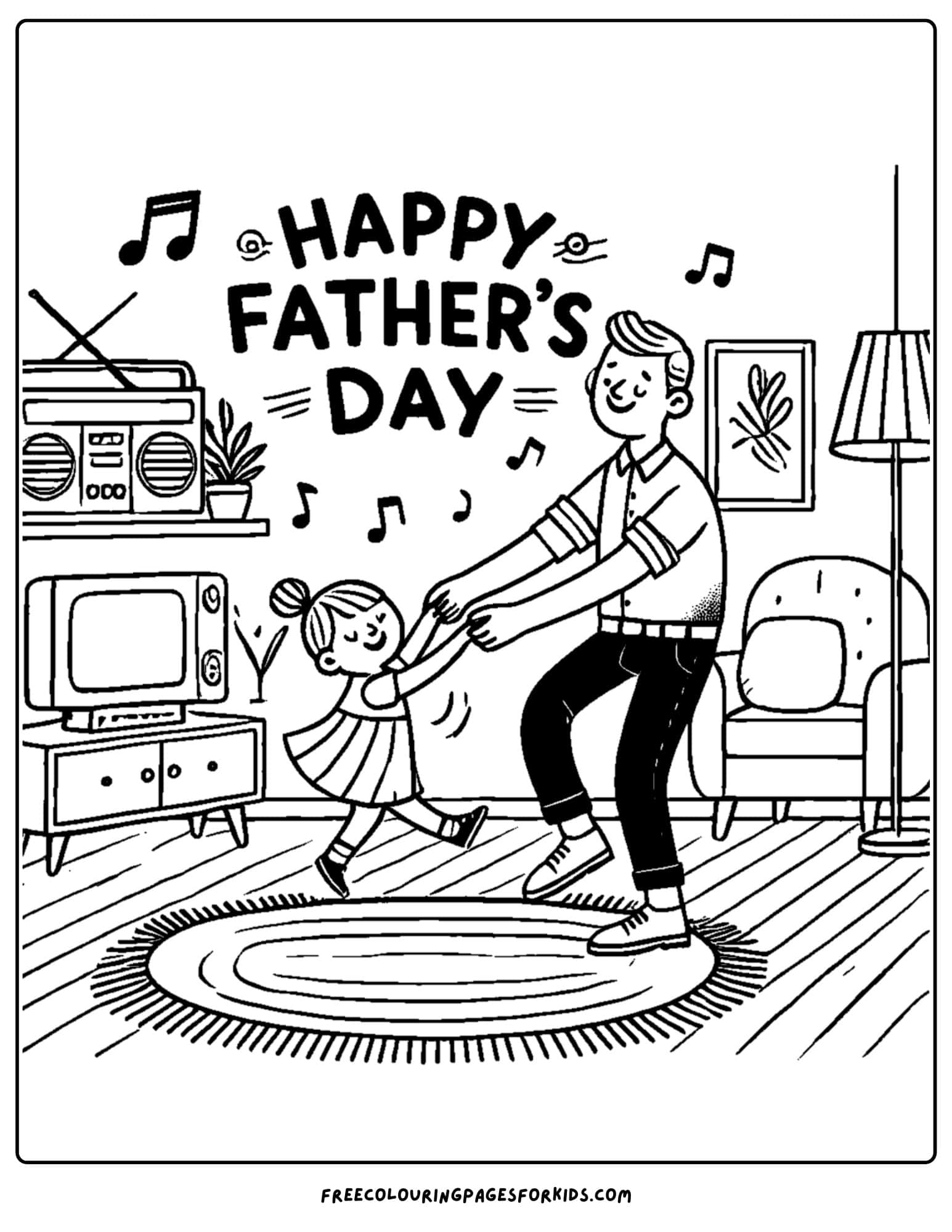 dancing in the living room with dad