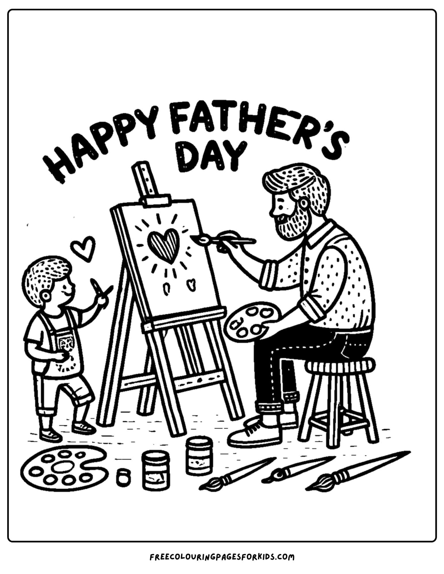 fathers day painting together