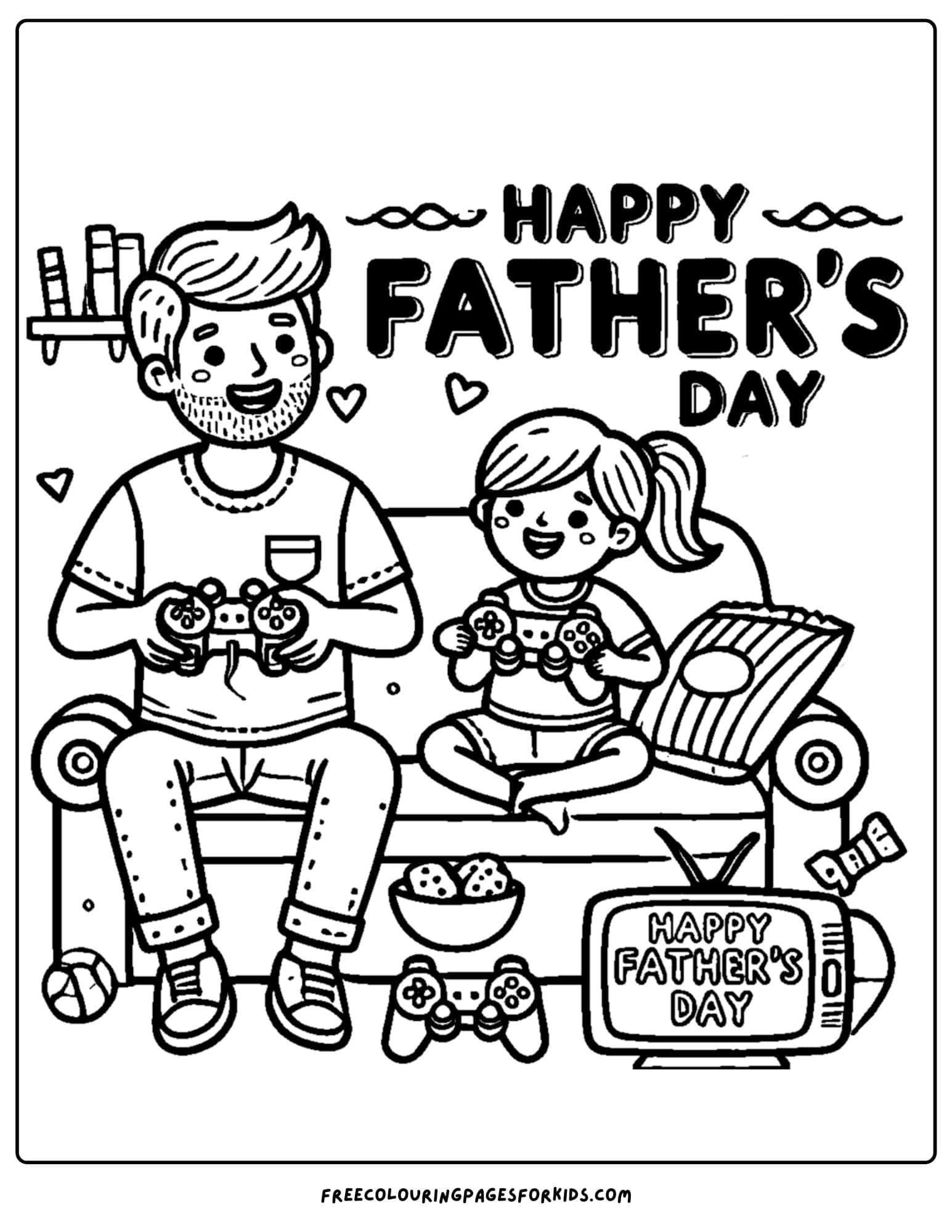 fathers day playing video games together