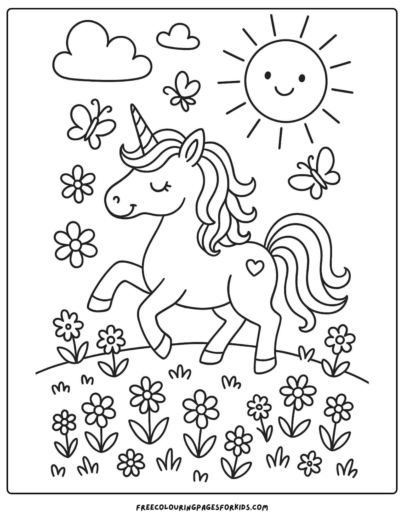 a unicorn in a meadow
