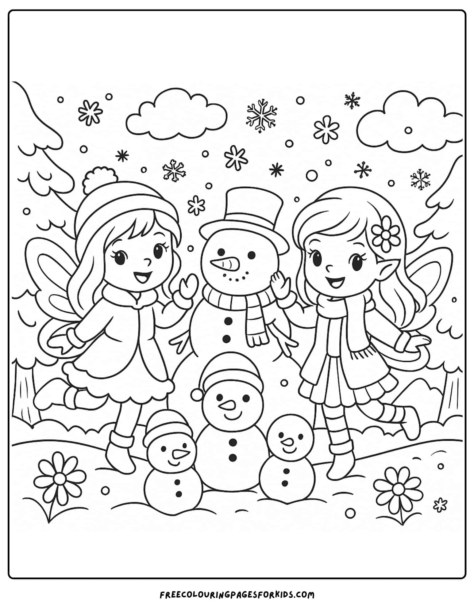 a snowy winter scene