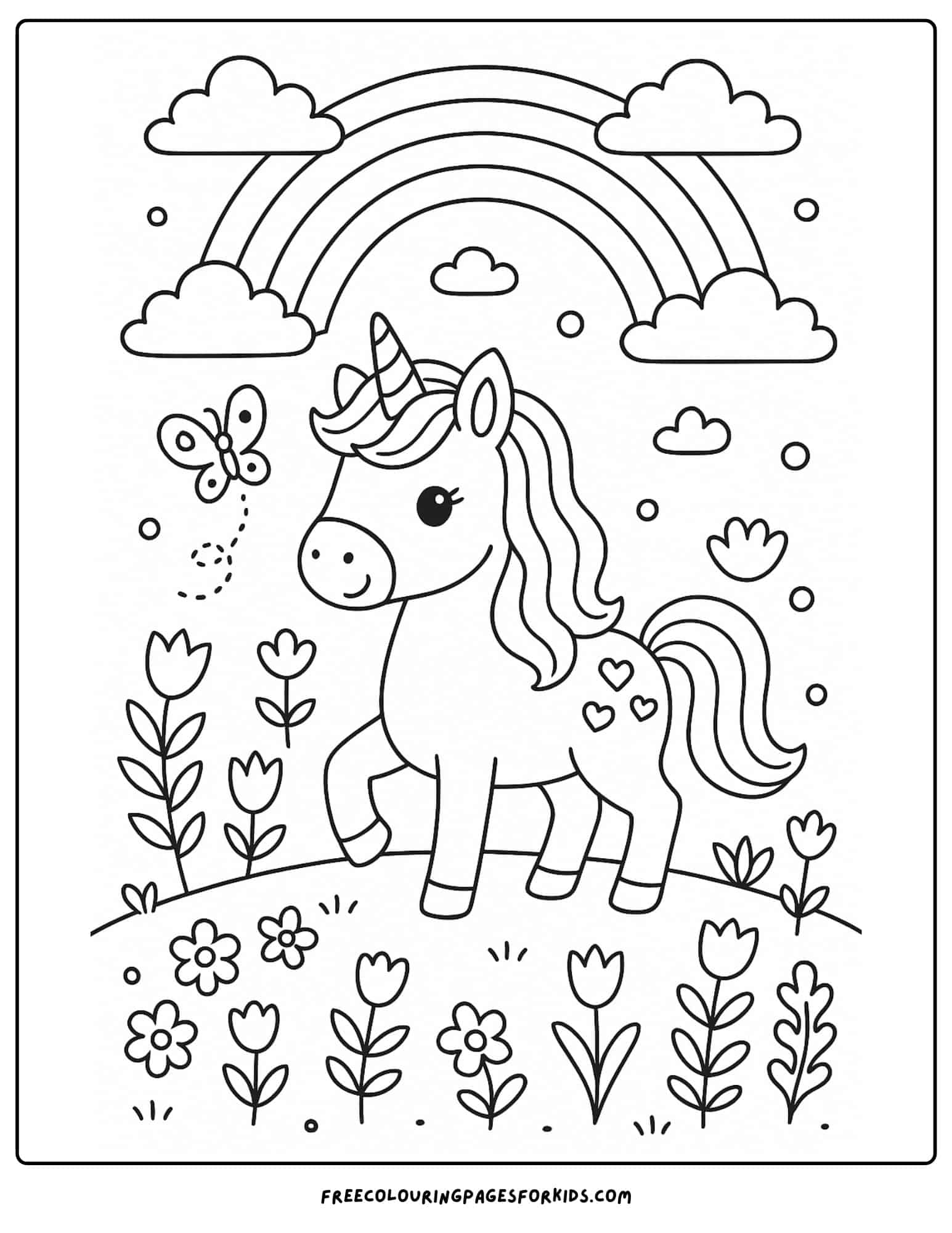 a unicorn in a meadow