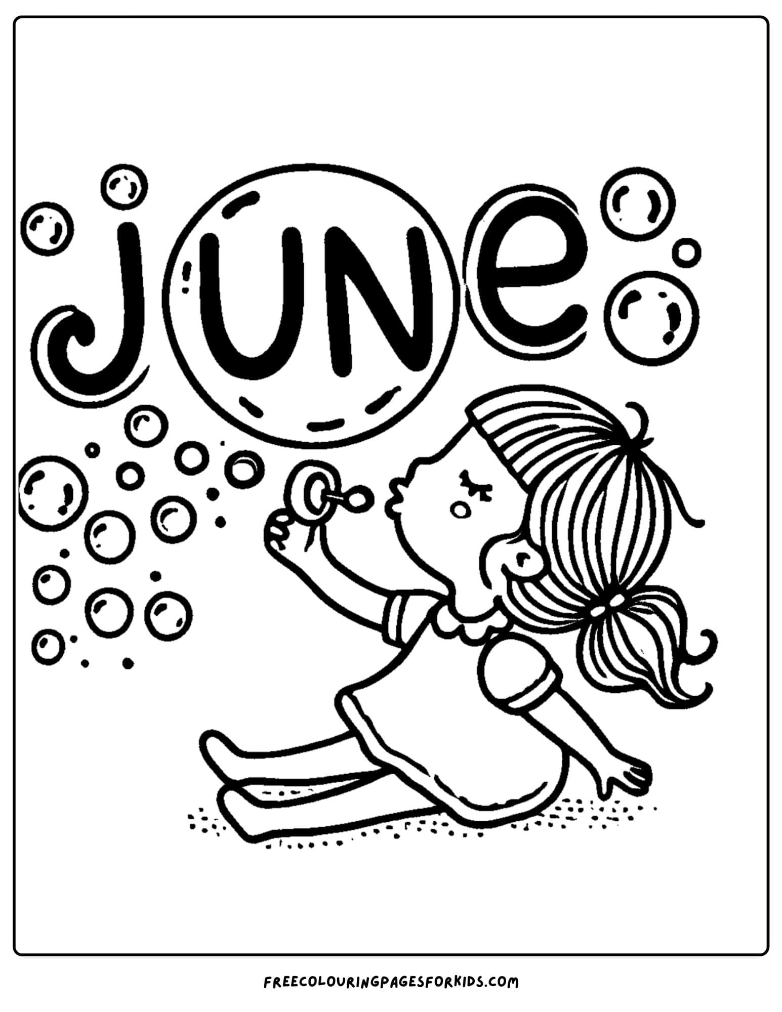 a girl blowing bubbles