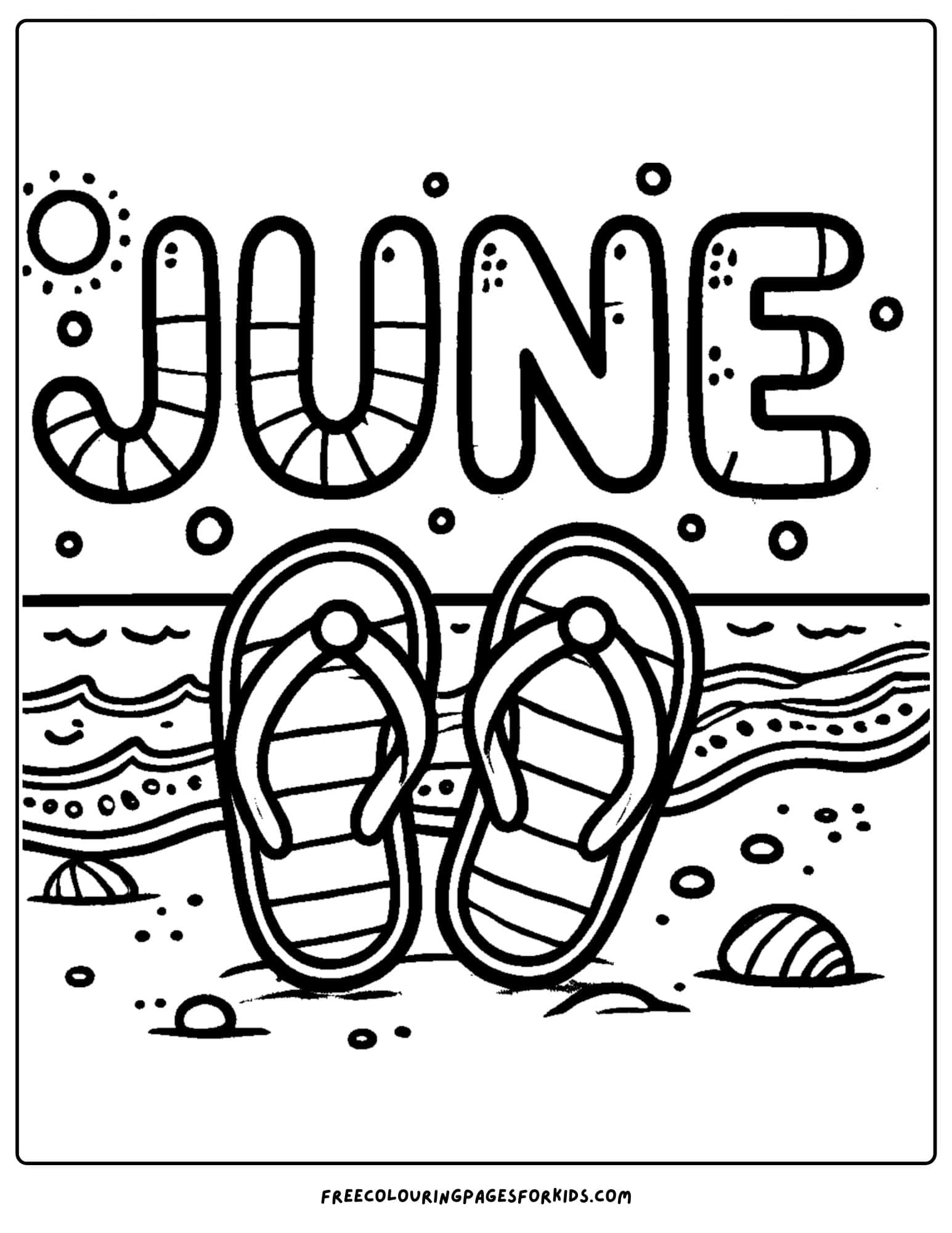 flip flops in the sand at the beach