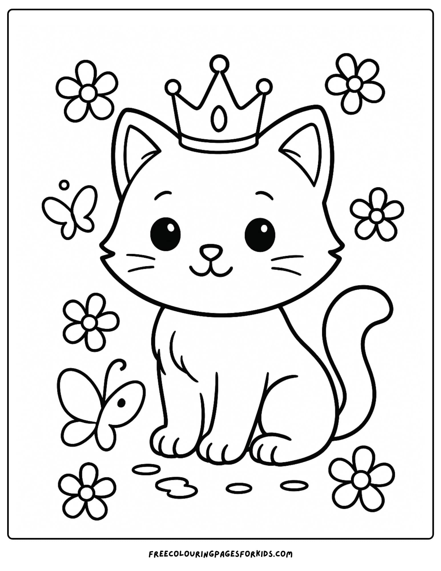 a kitten dressed as a princess