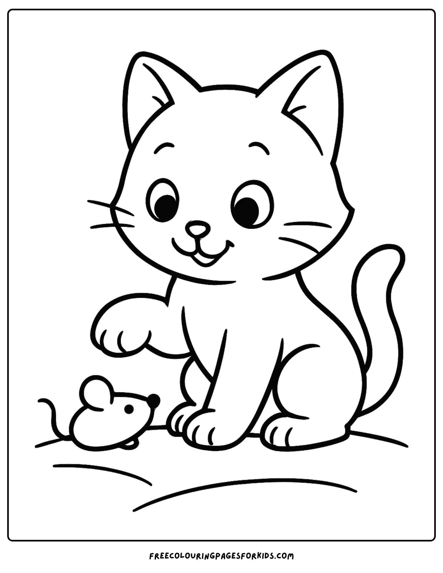 a kitten playing with a toy mouse