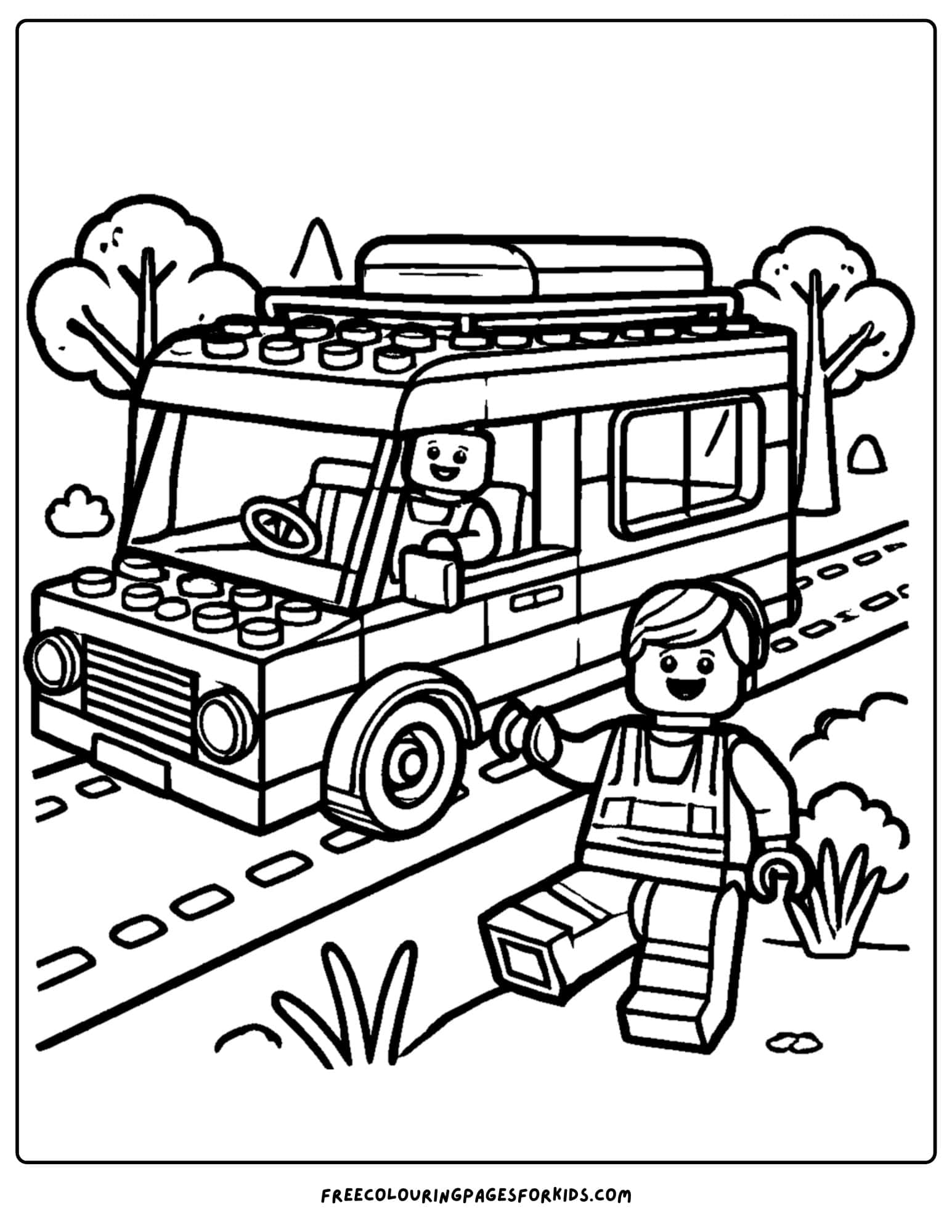 a lego camper van