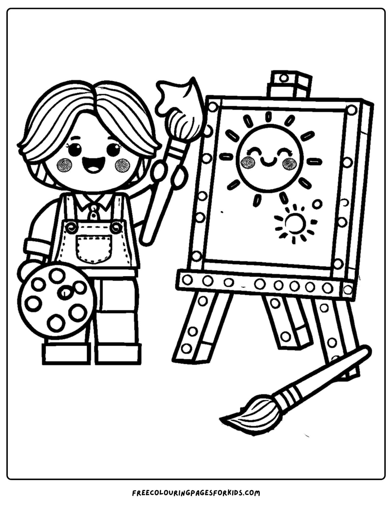 a lego child painting
