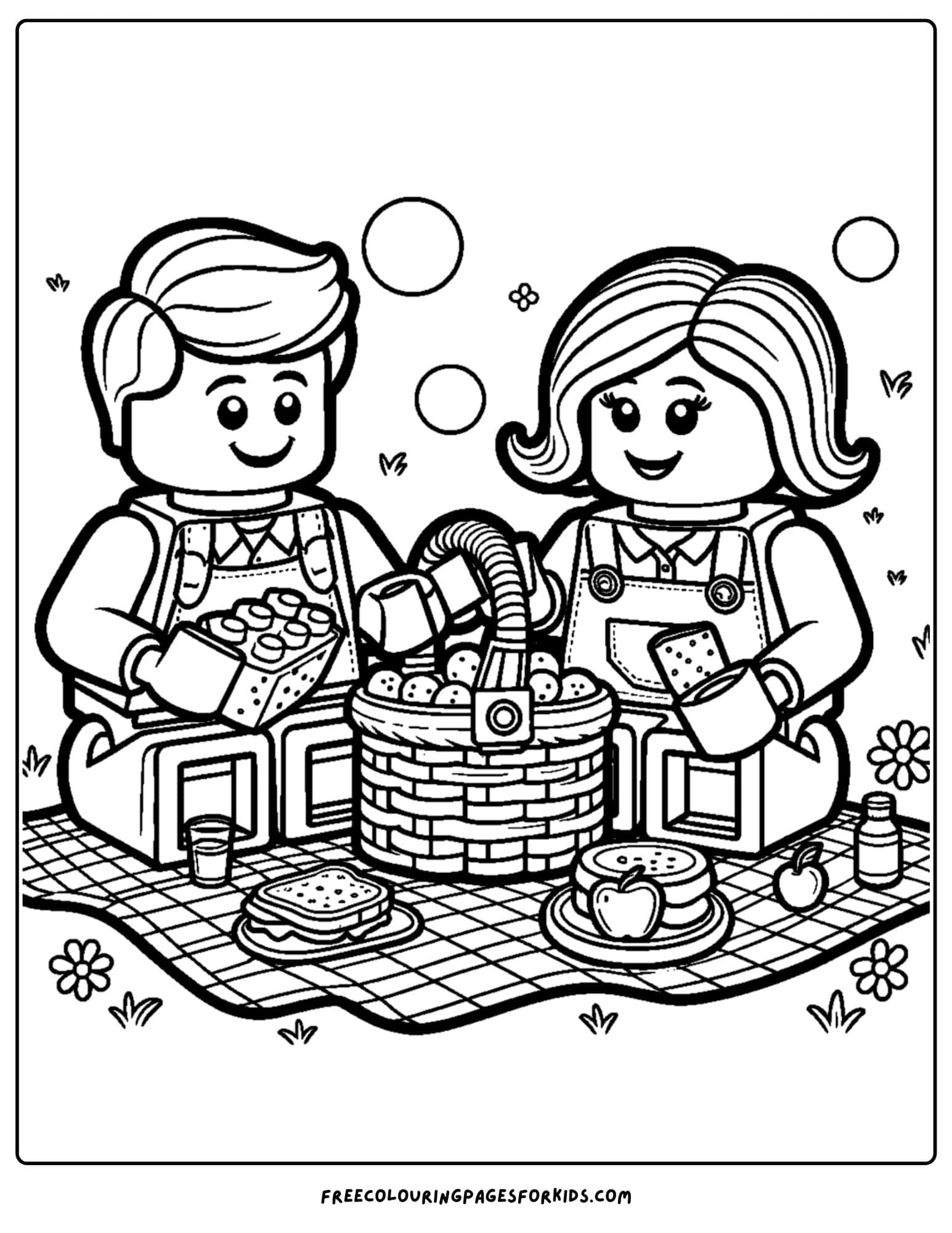 lego friends having a picnic