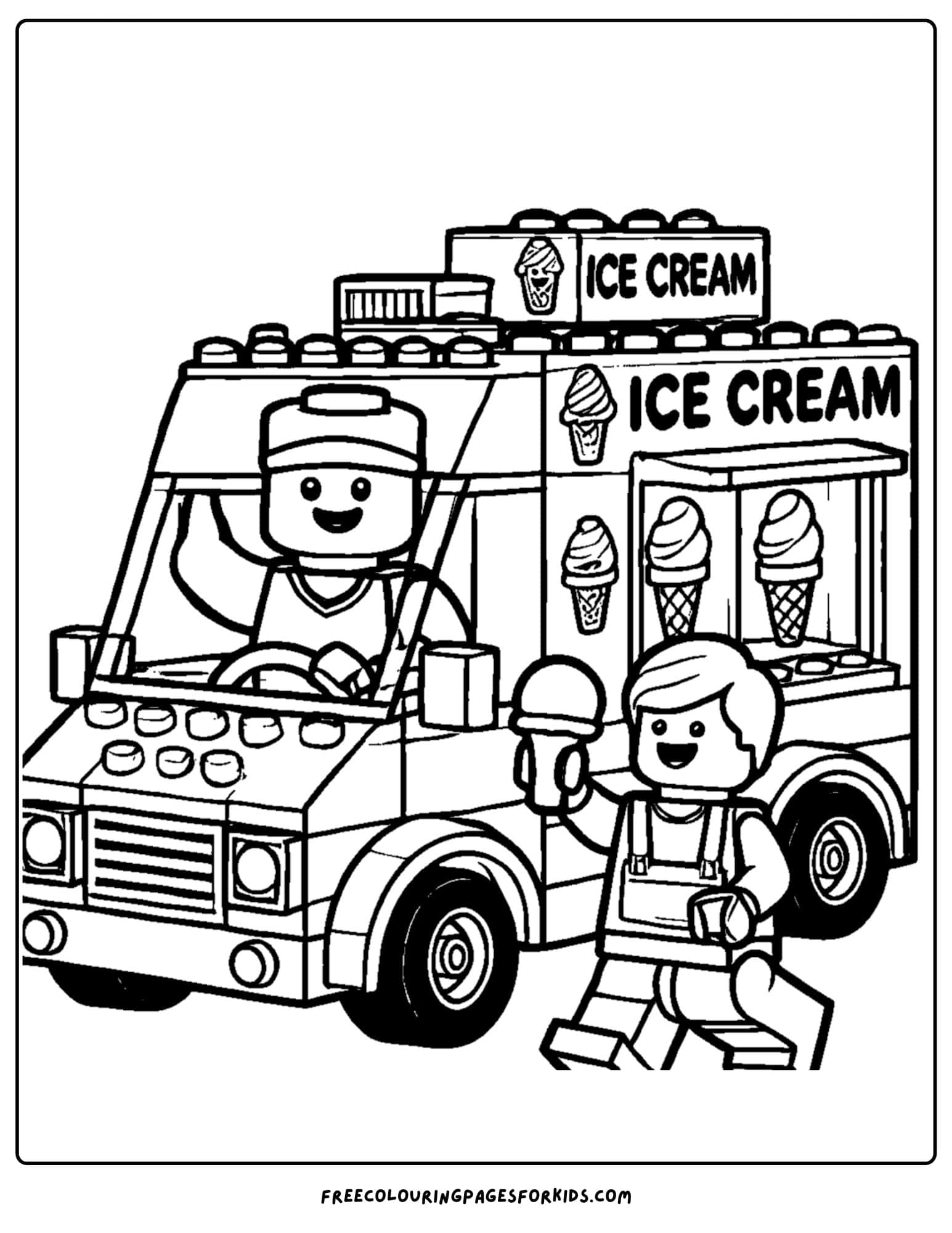 a lego ice cream truck