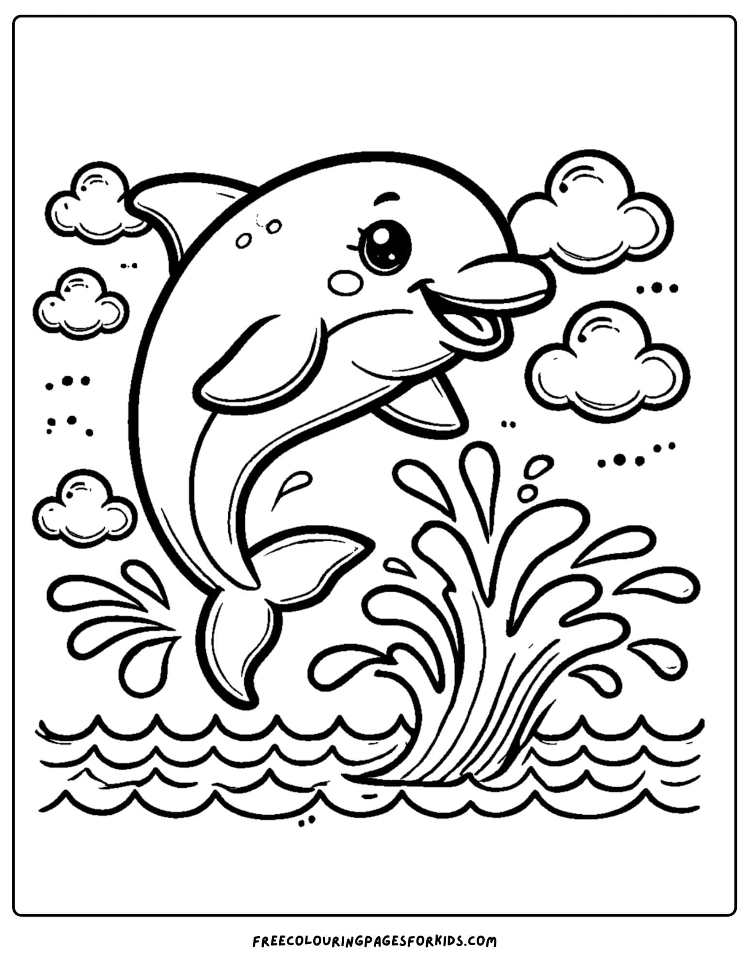 a dolphin jumping from the water