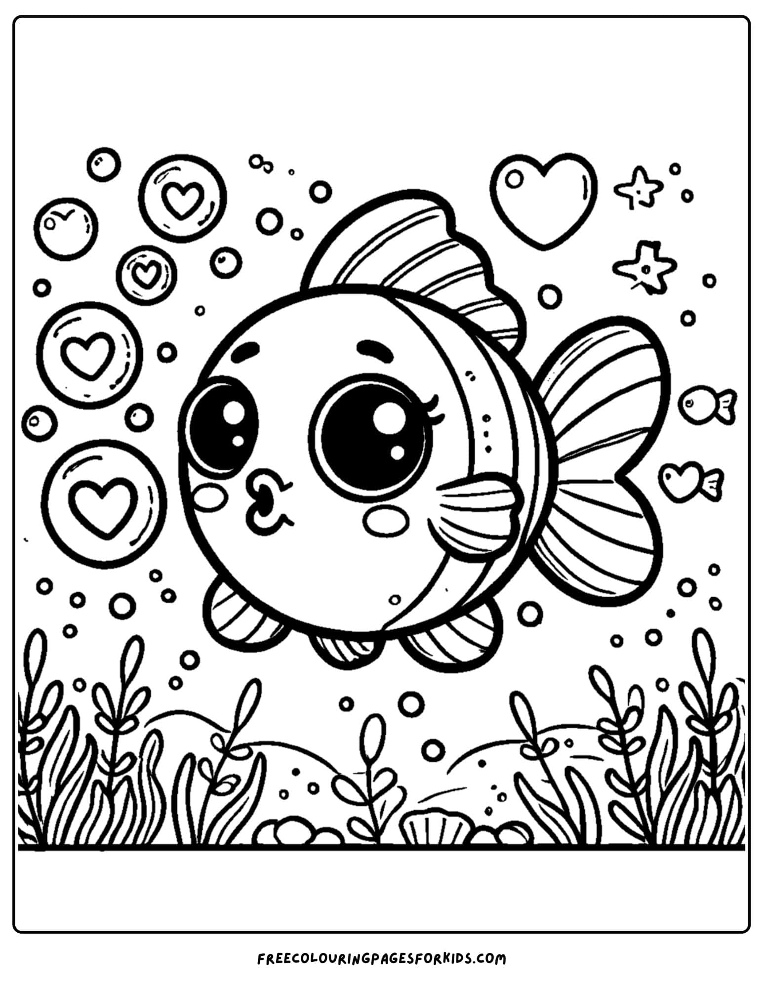 a fish blowing bubbles