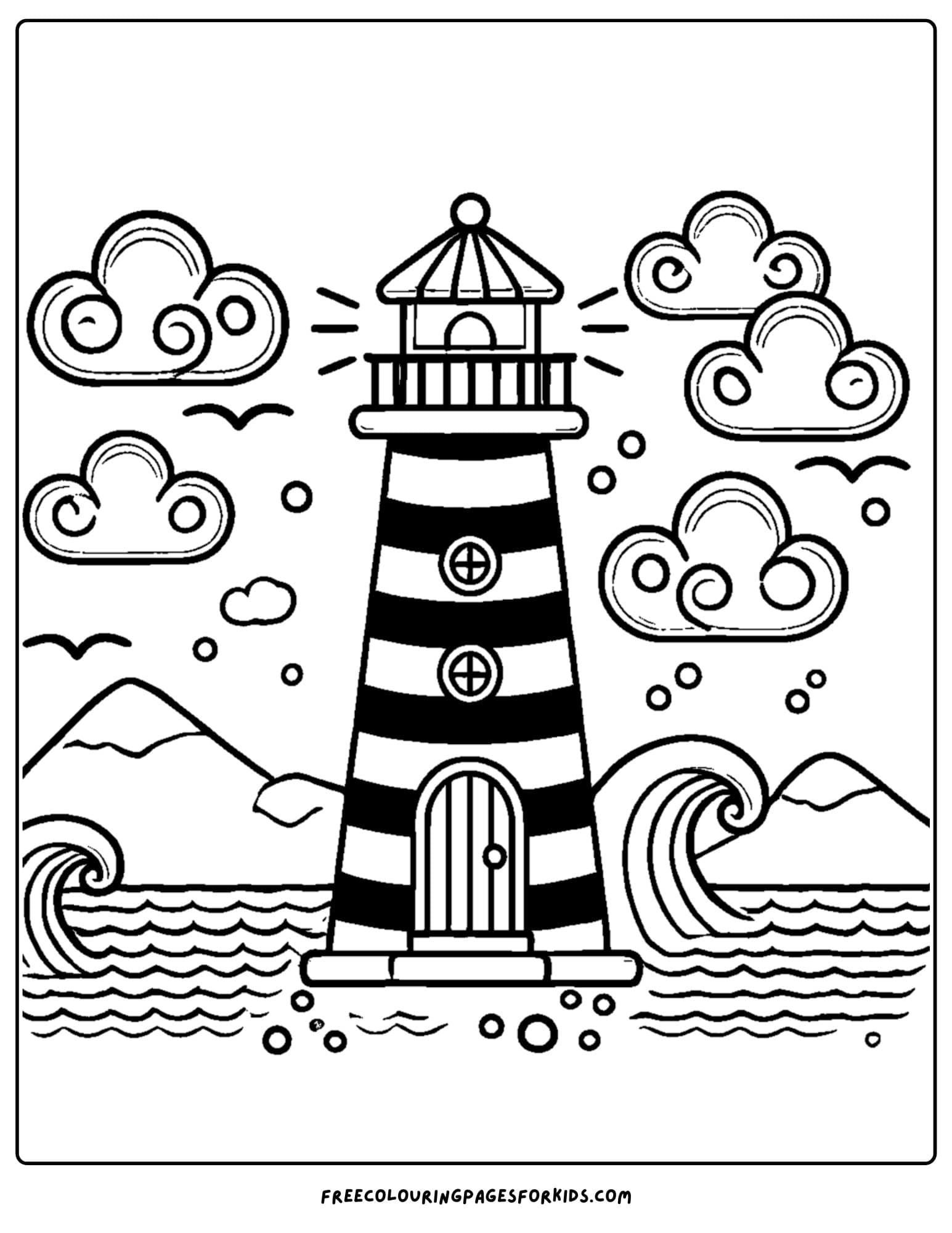 a lighthouse on a cloudy day