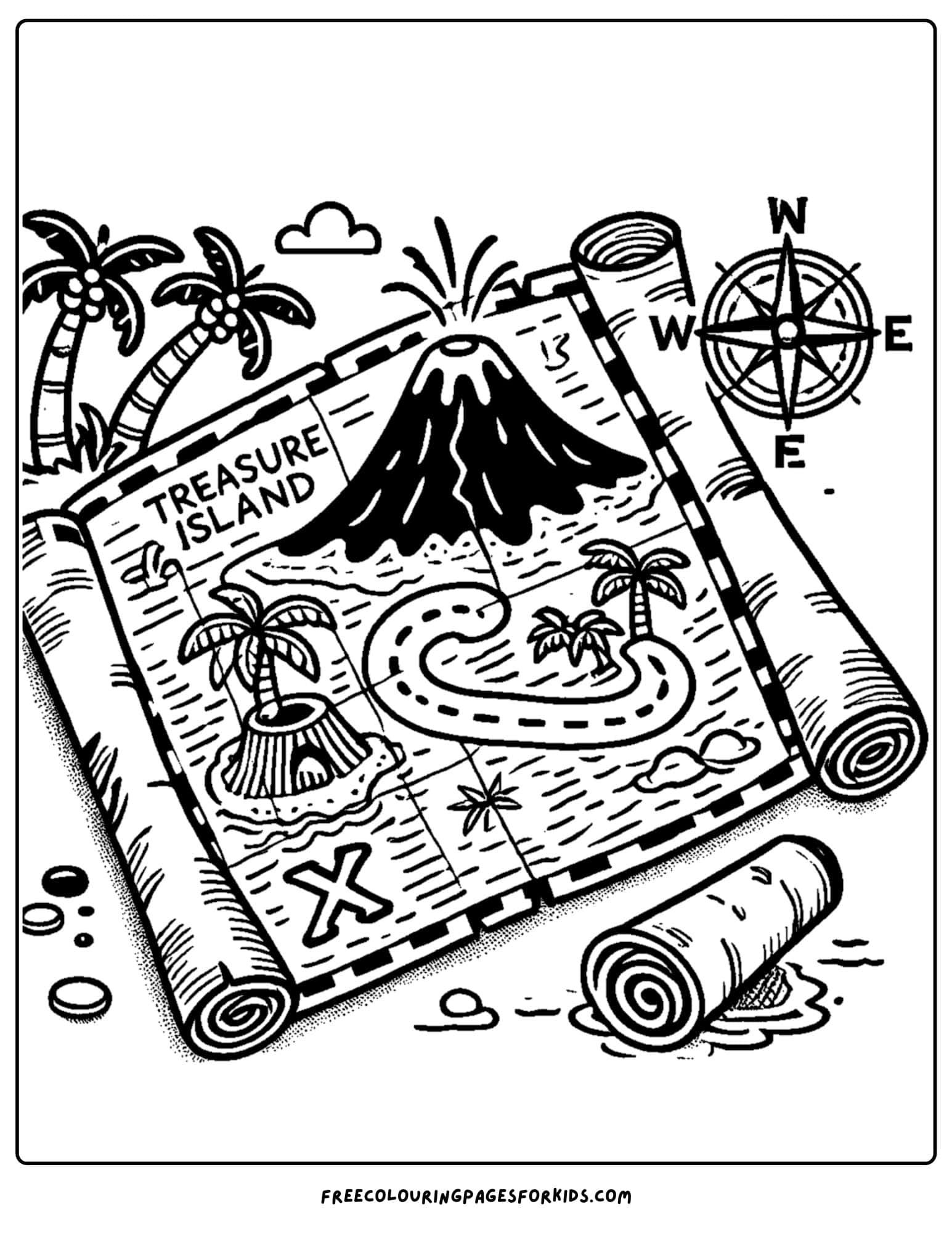 a pirate treasure map