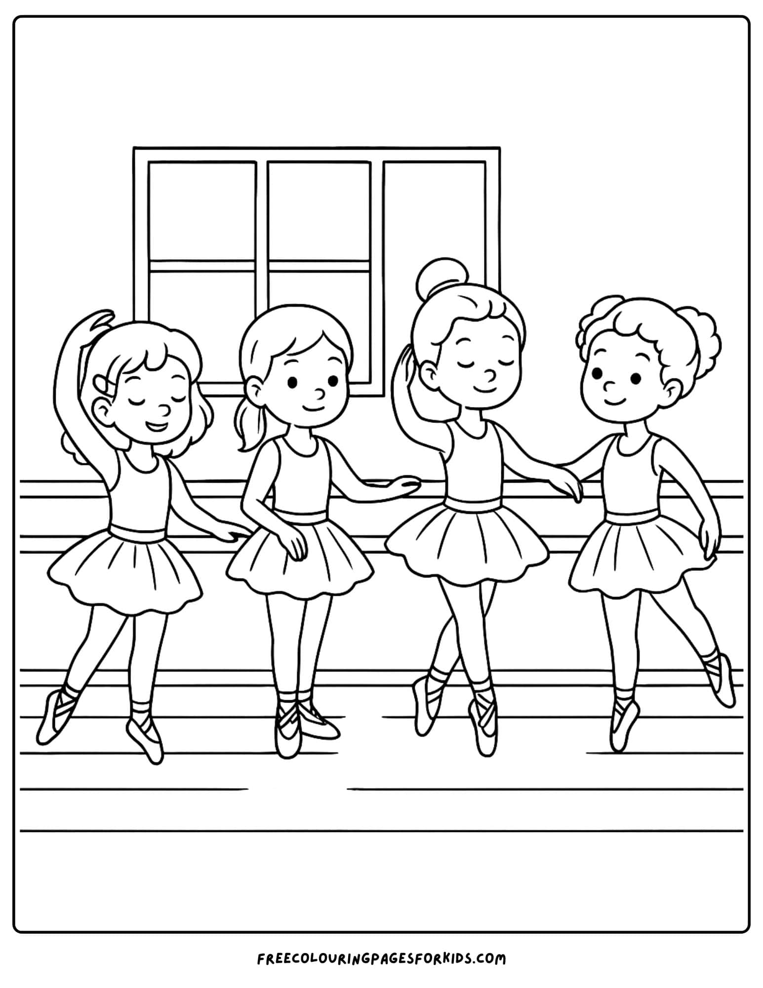 a group of ballerinas at practice