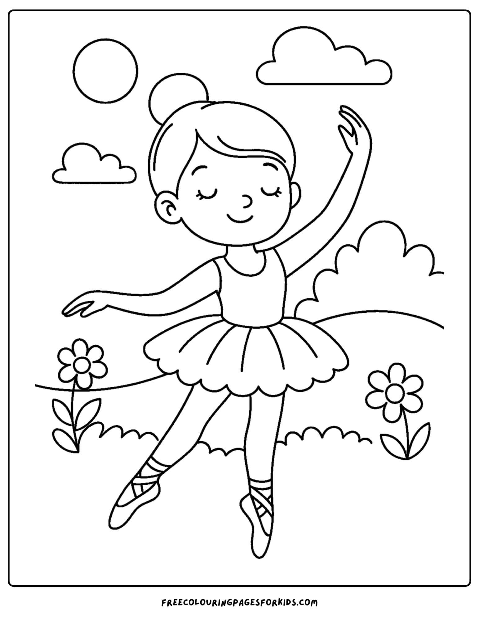 a ballerina dancing in a meadow