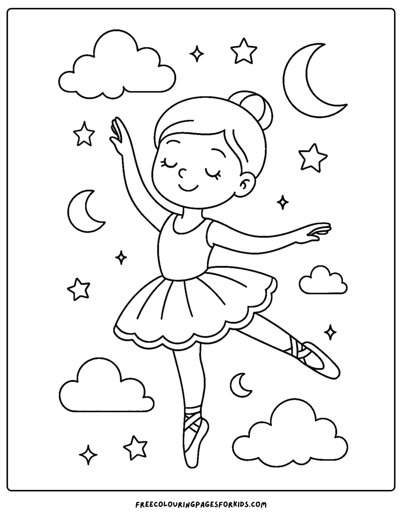 a ballerina dancing in the moonlight