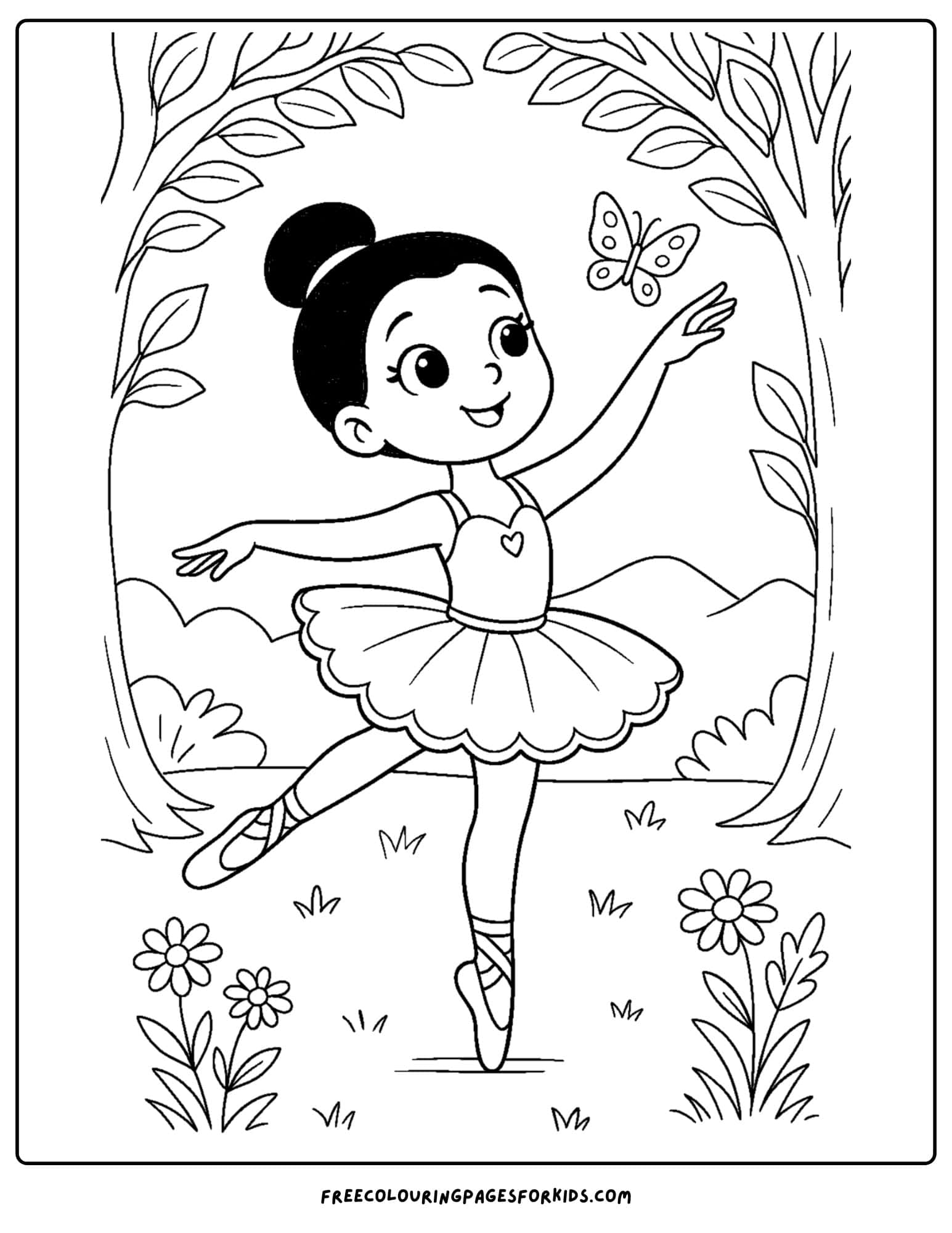 a ballerina dancing with a butterfly