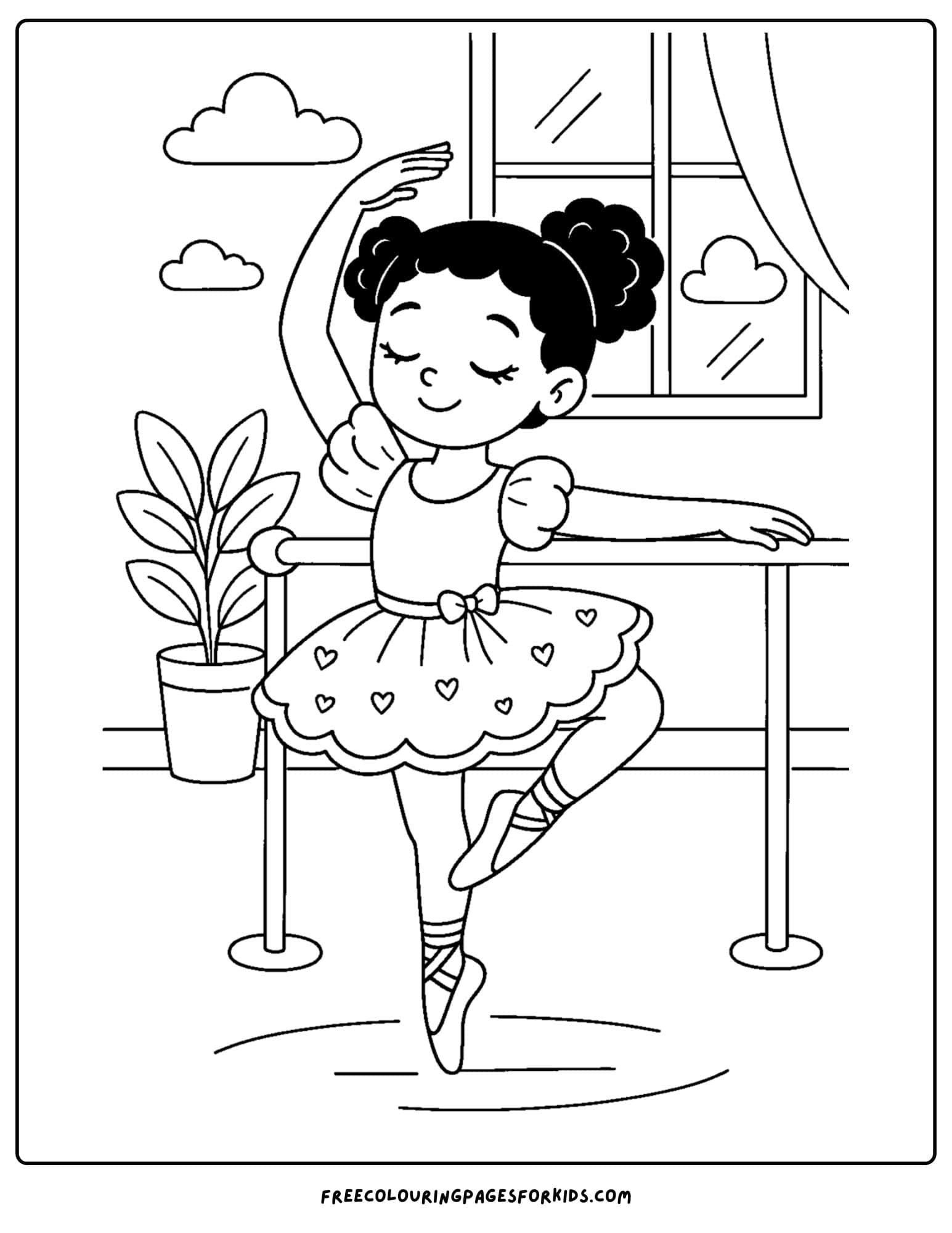 a ballerina wearing a heart tutu