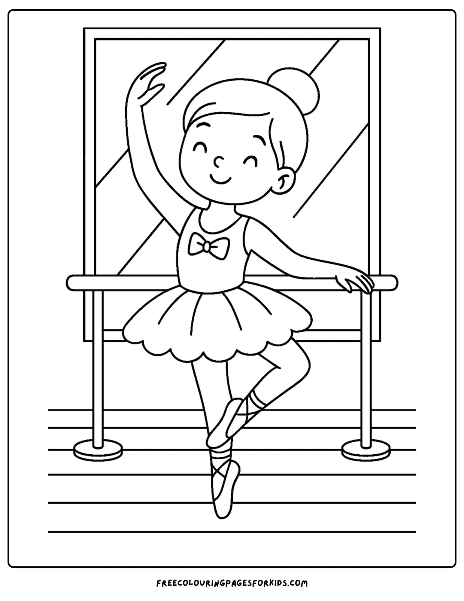 a ballerina warming up on the barre