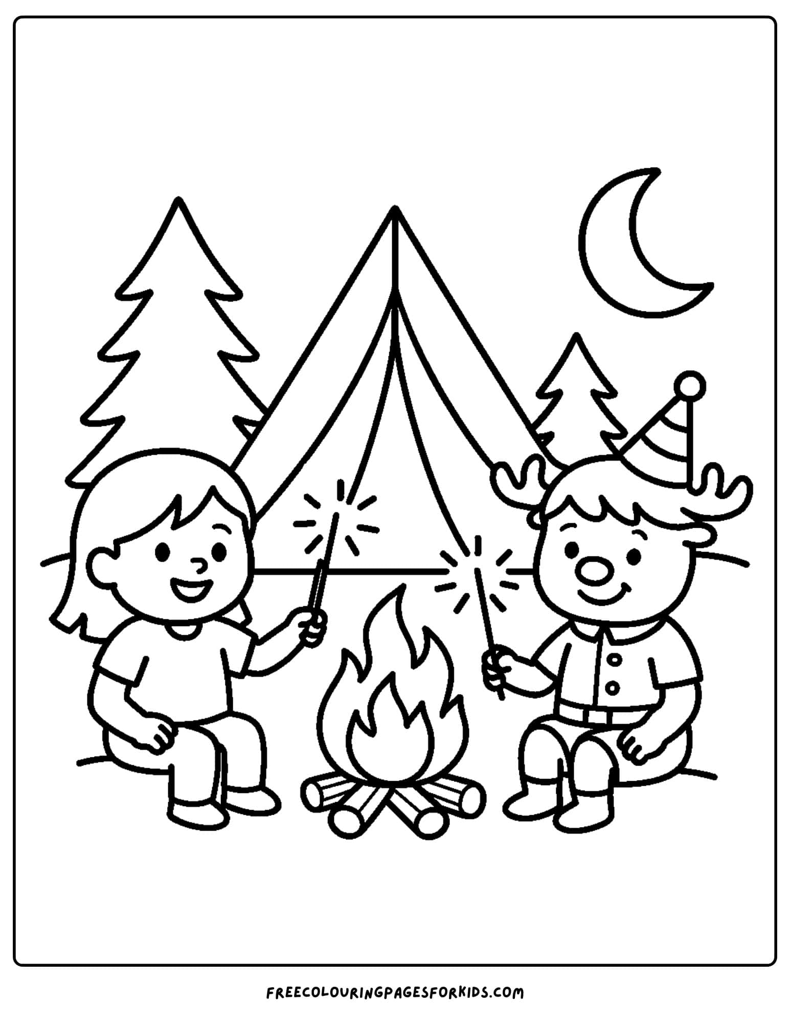 camping with sparklers for canada day
