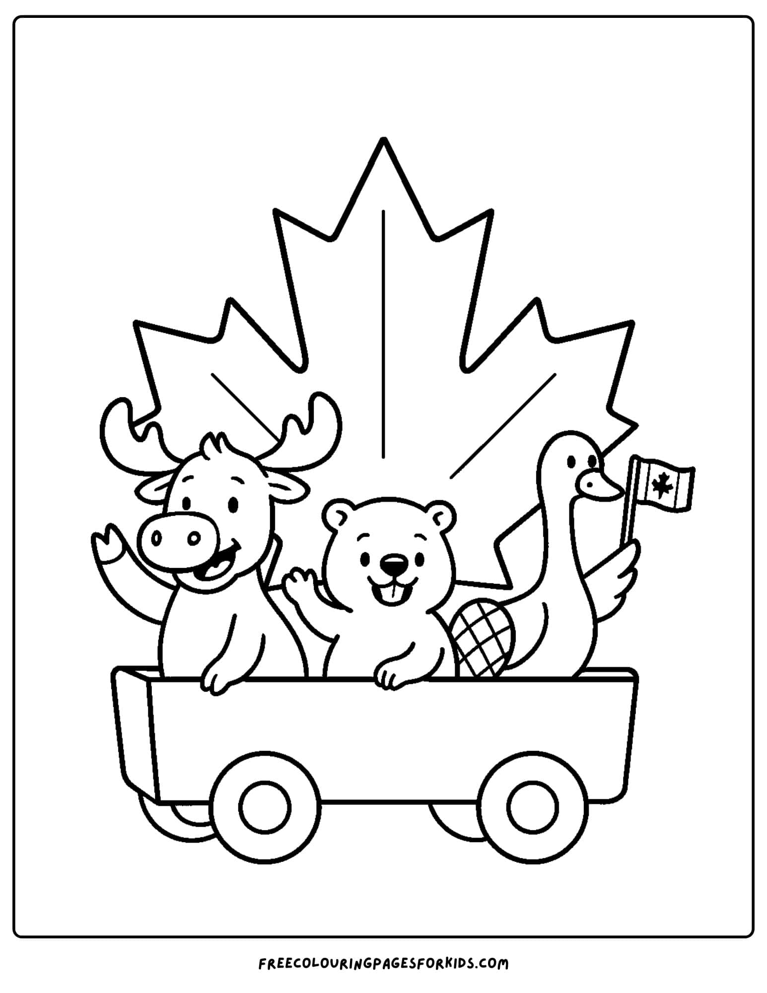a canada day float