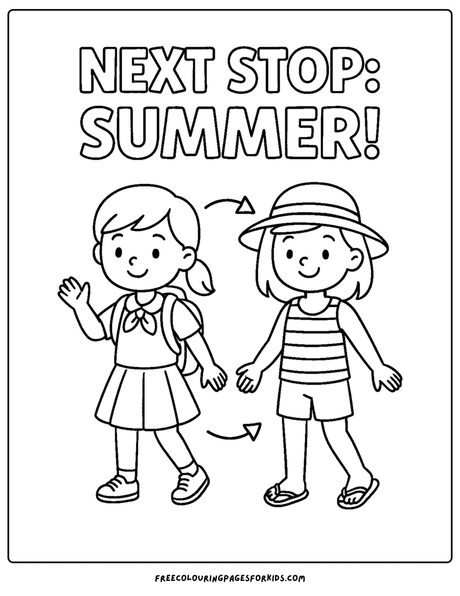 last day of school swapping from unicorn to summer clothes
