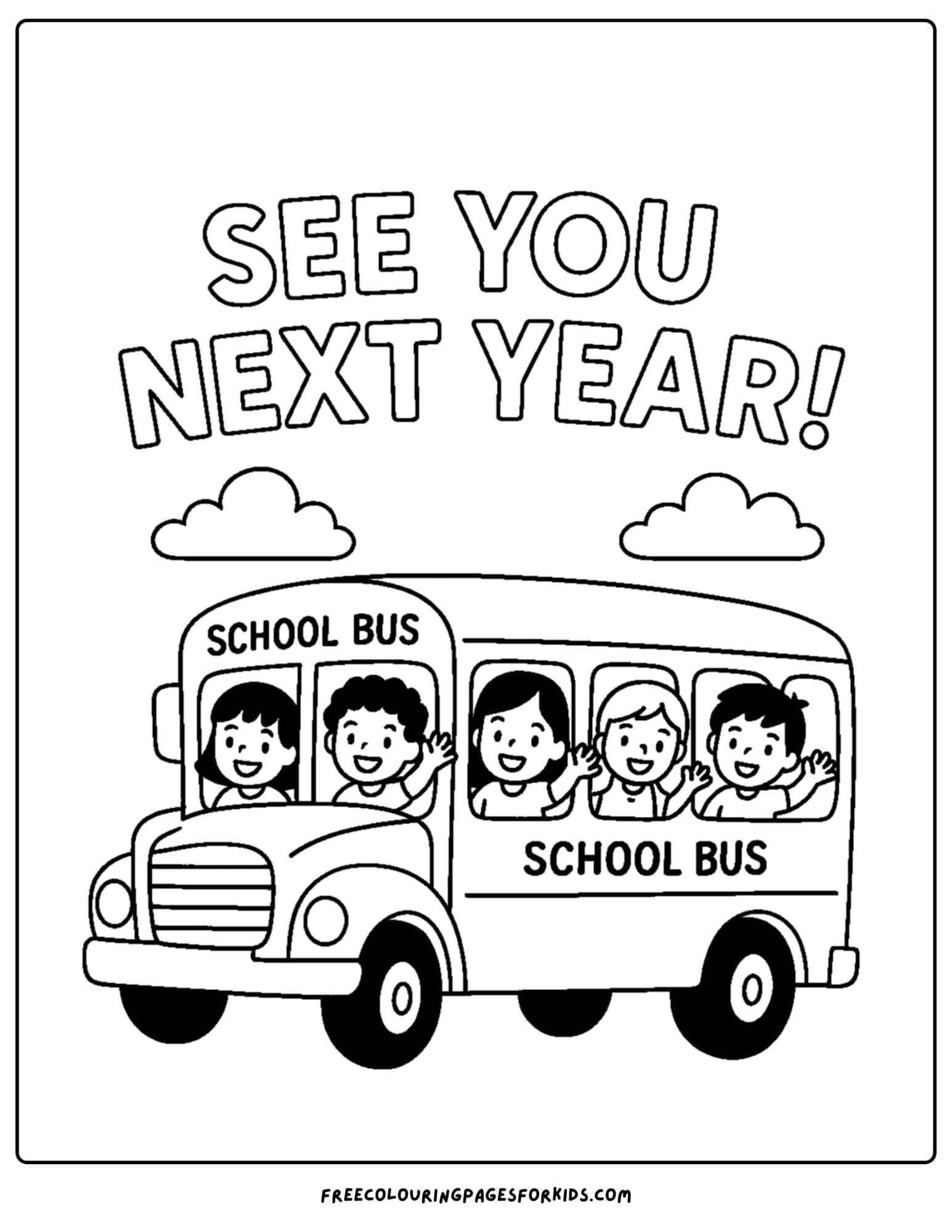 last day of school bus