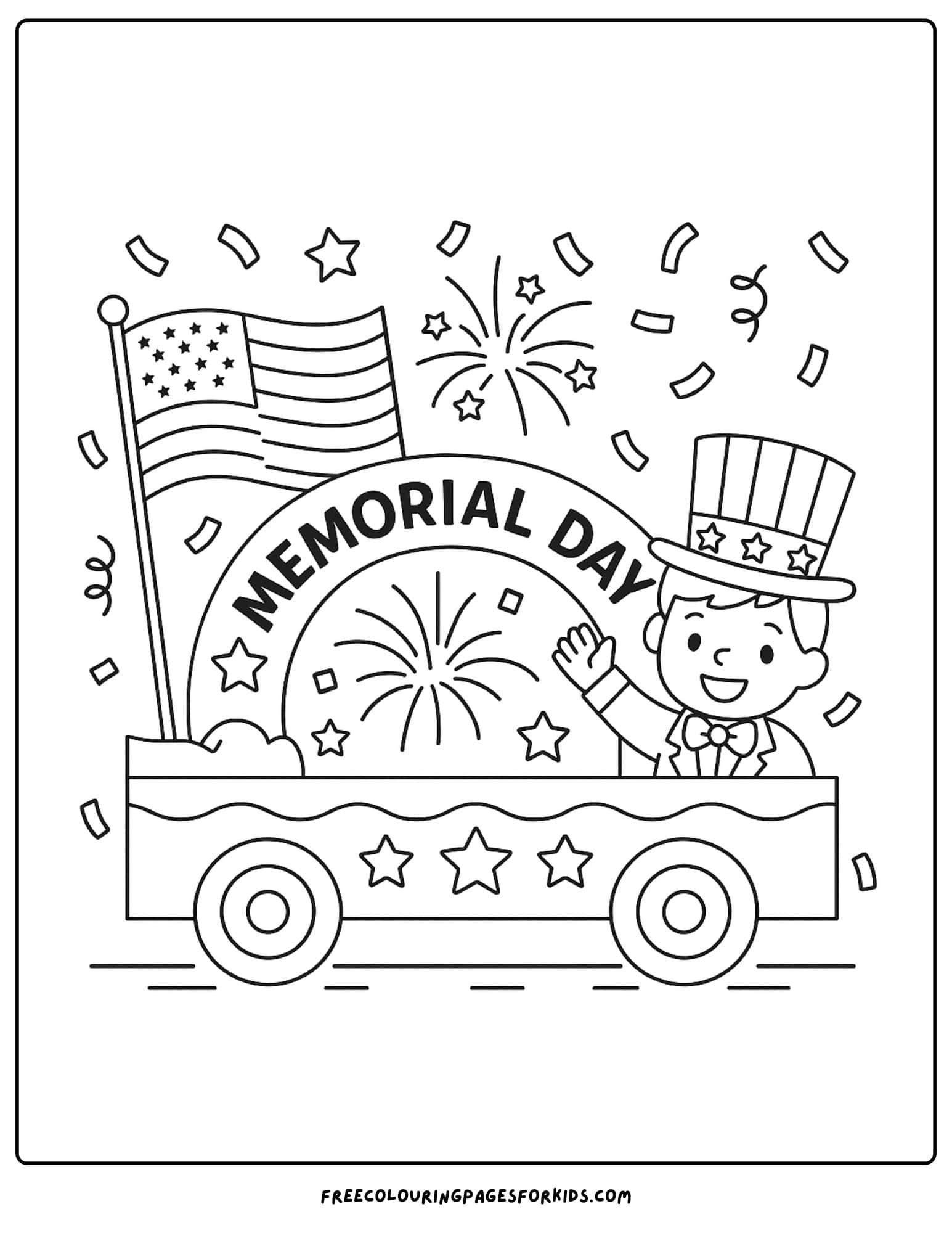 a memorial day parade float