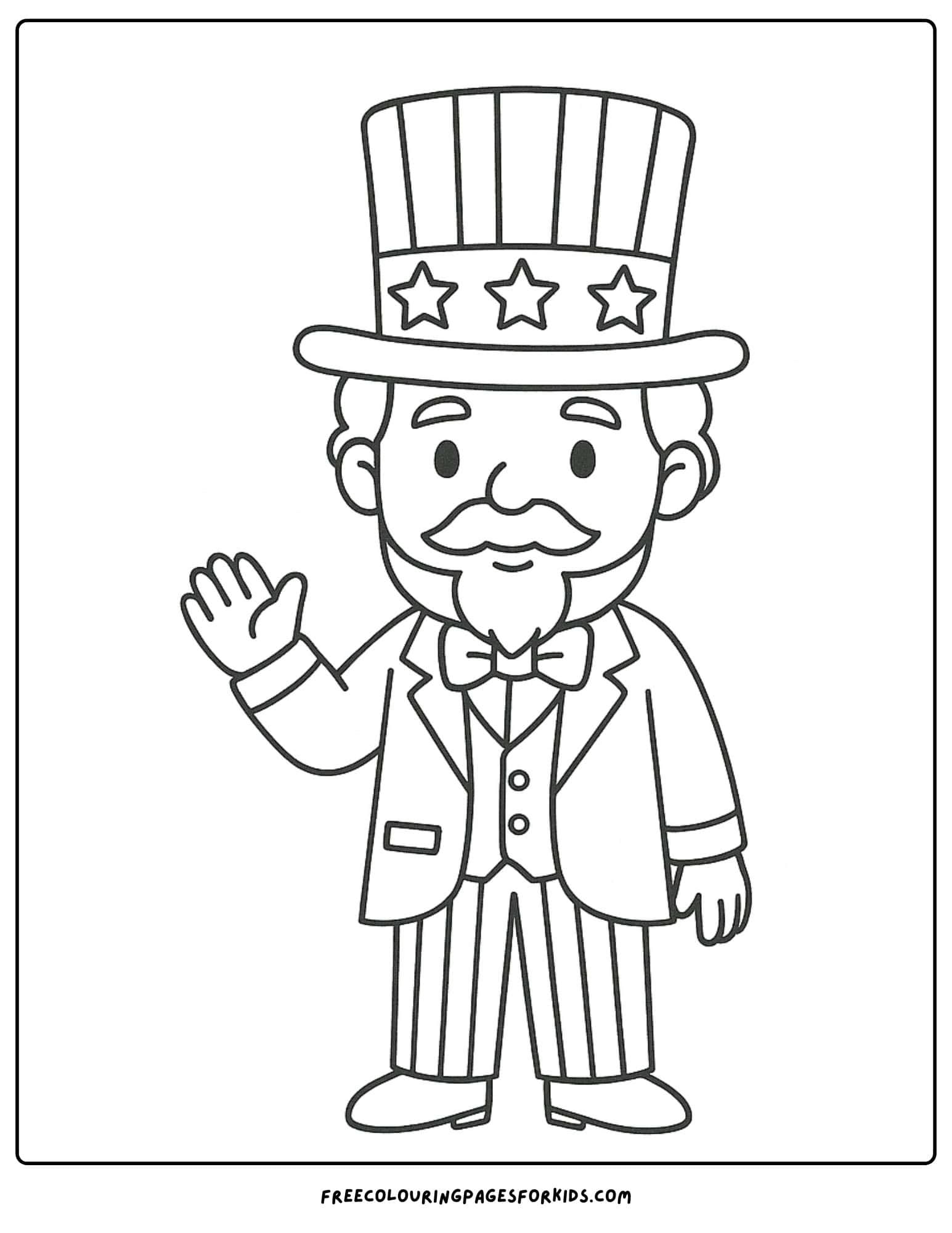 memorial day uncle sam waving to everyone