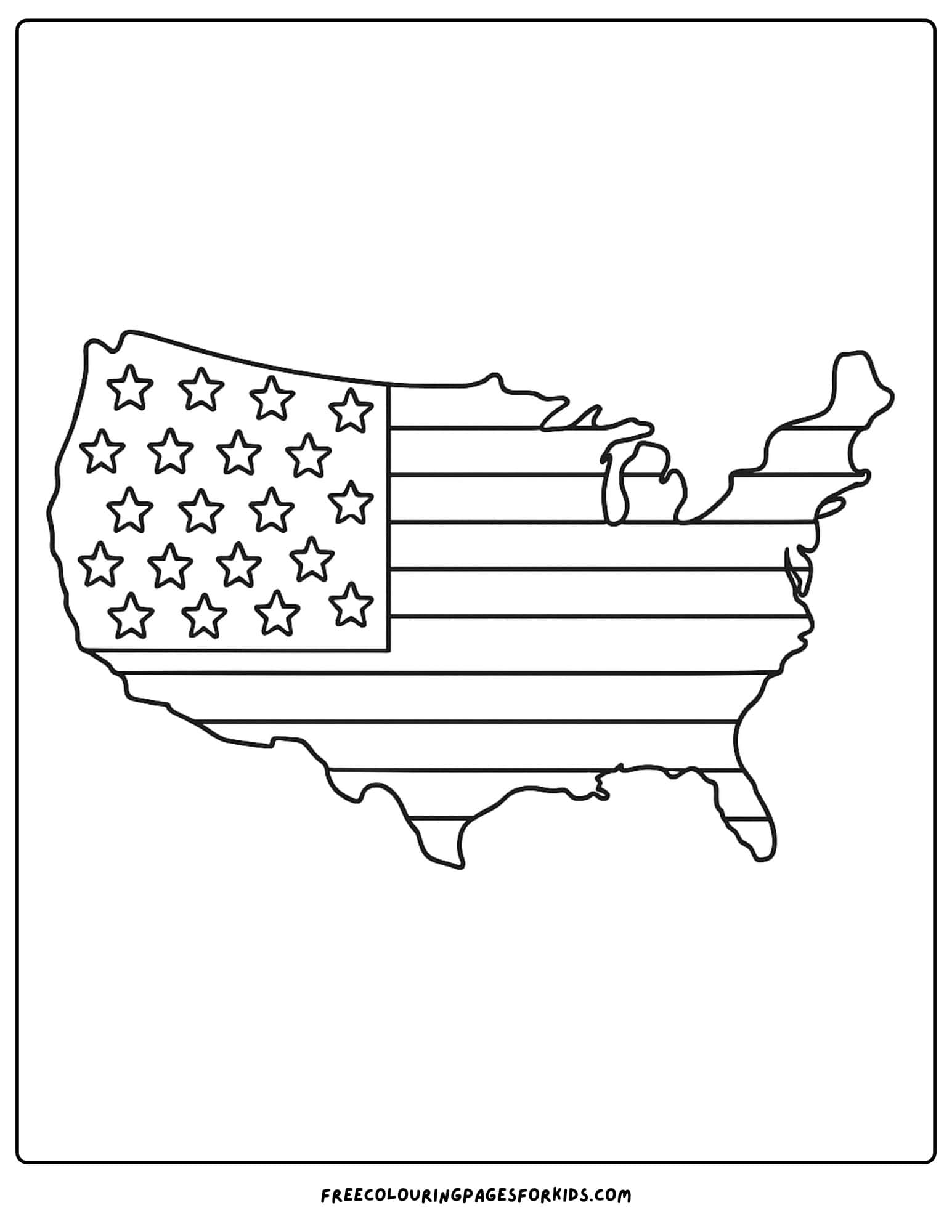 a memorial day usa map look a like american flag