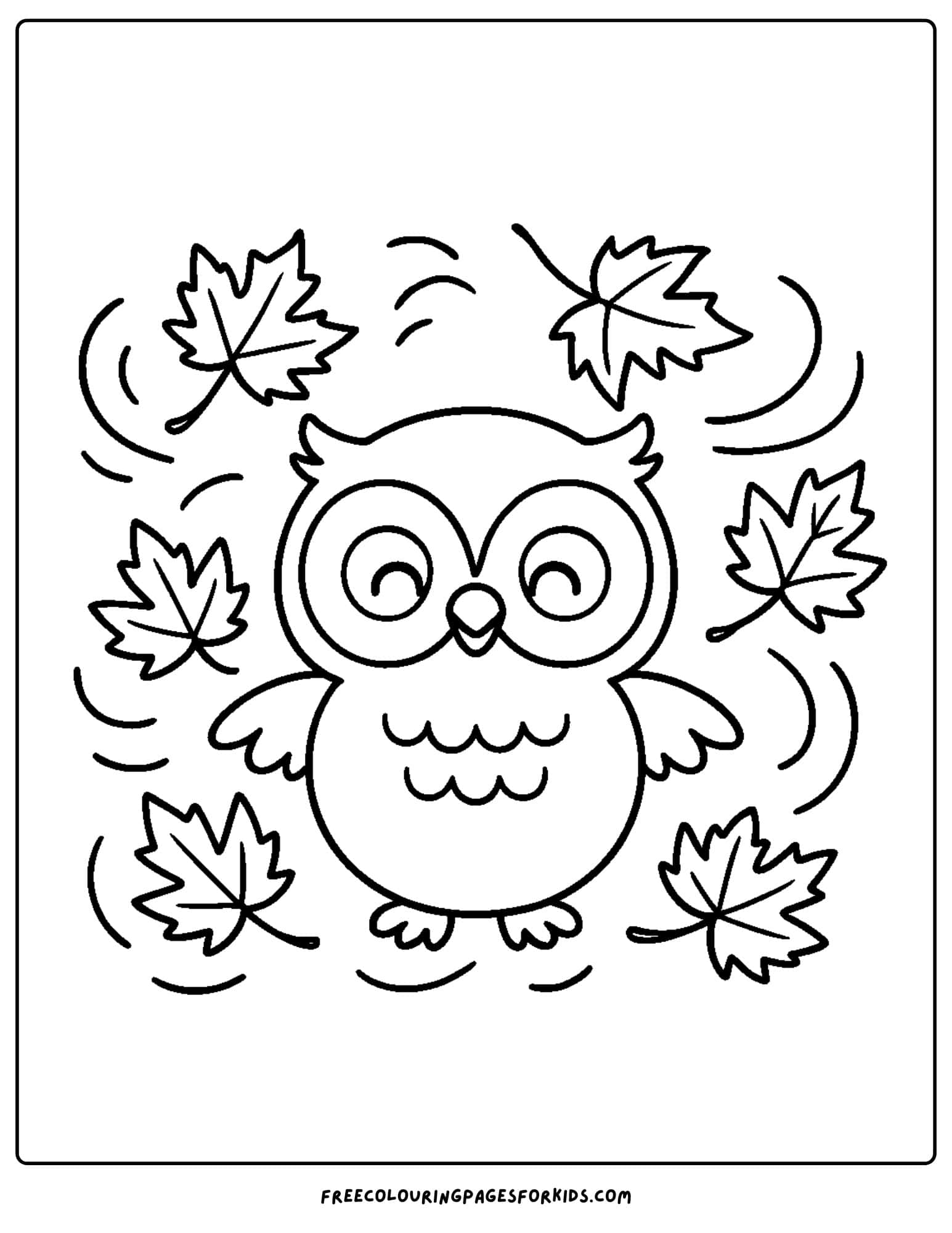 an owl amongst autumn fall leaves