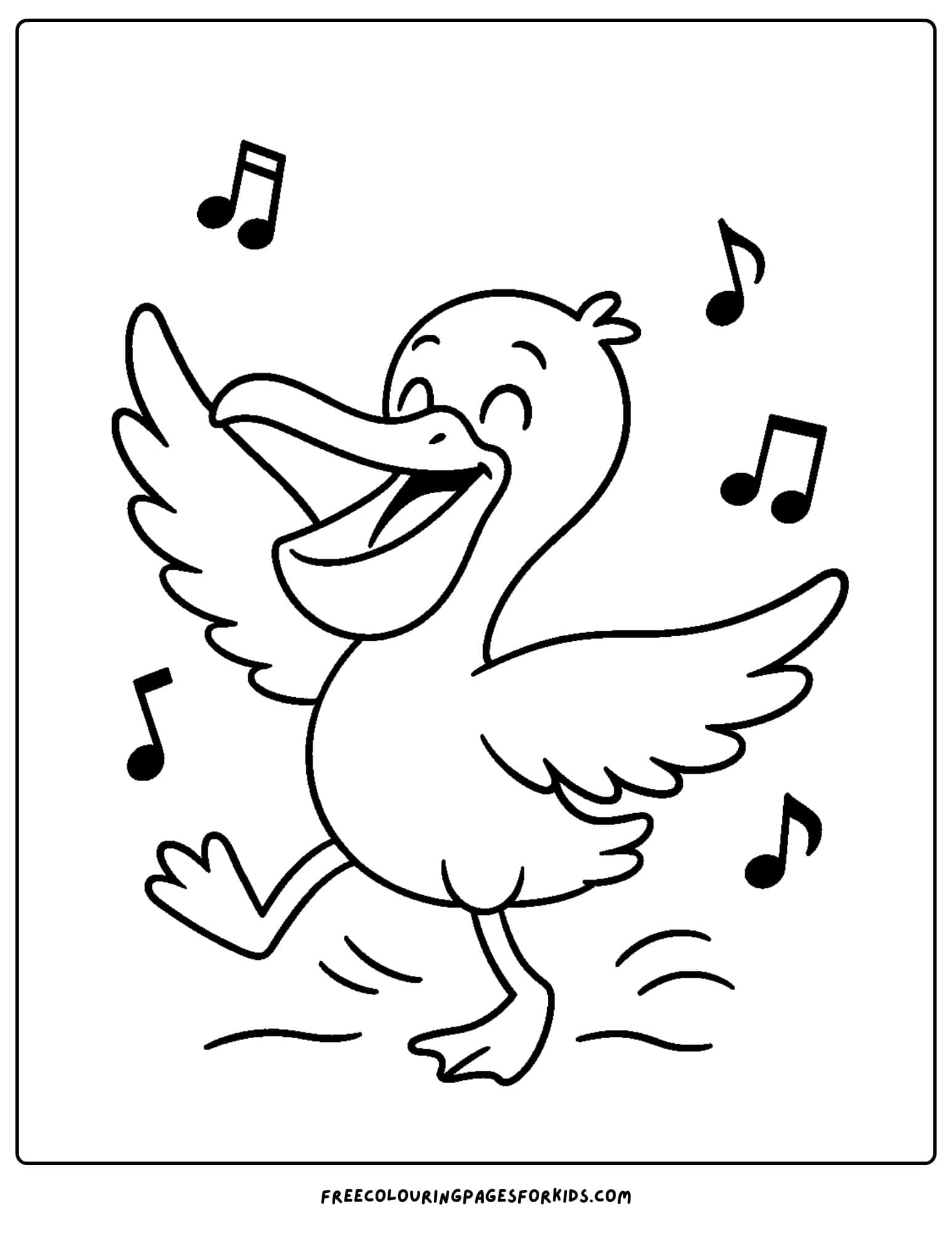 a pelican dancing to music