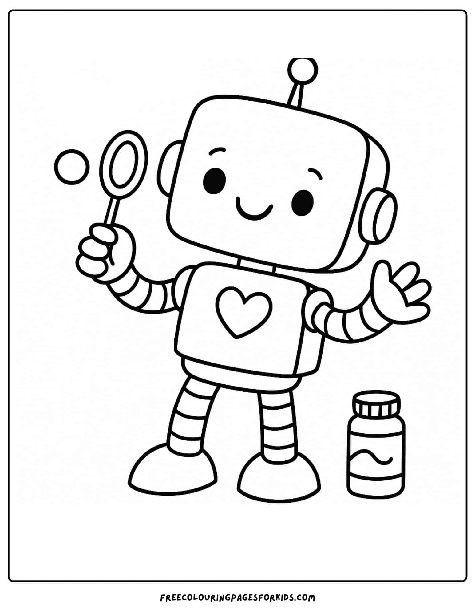 a robot blowing bubbles