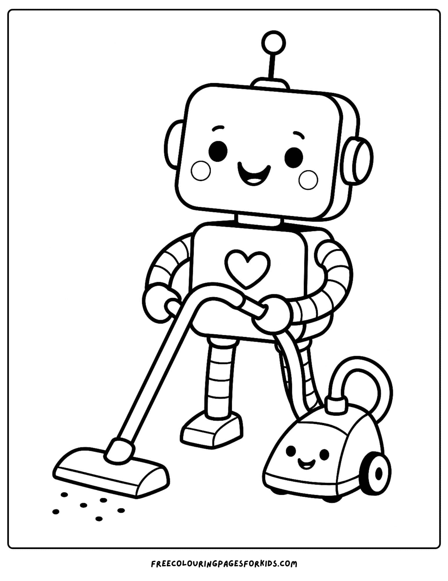 a robot cleaning the floor