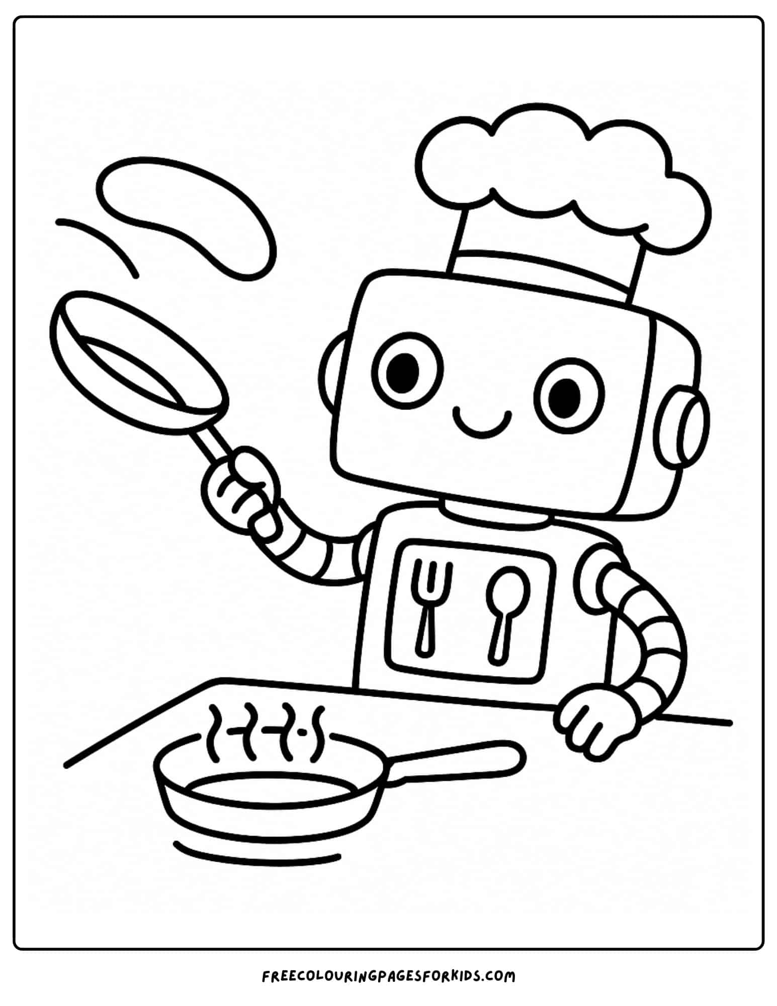 a robot flipping pancakes