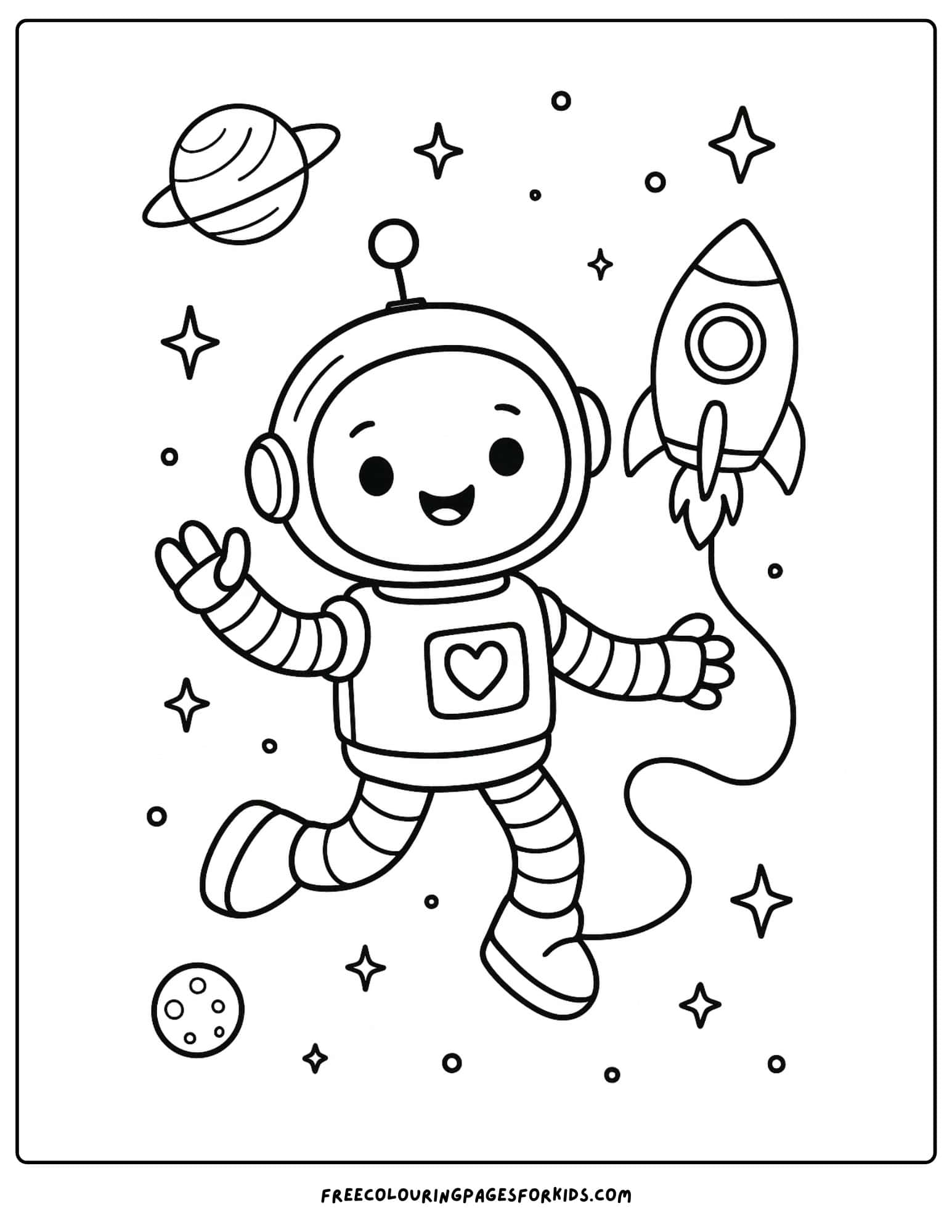a robot floating in space