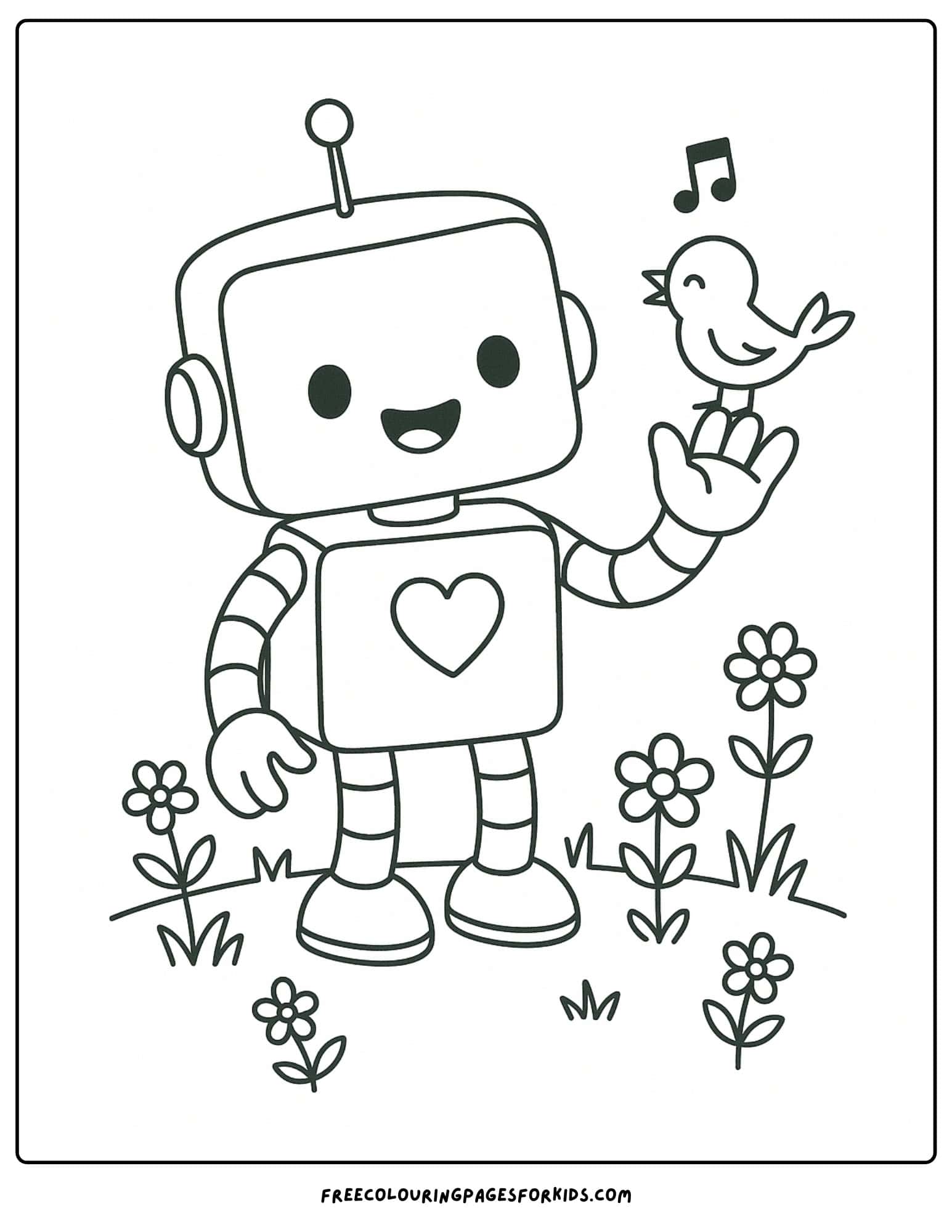 a robot and a bird