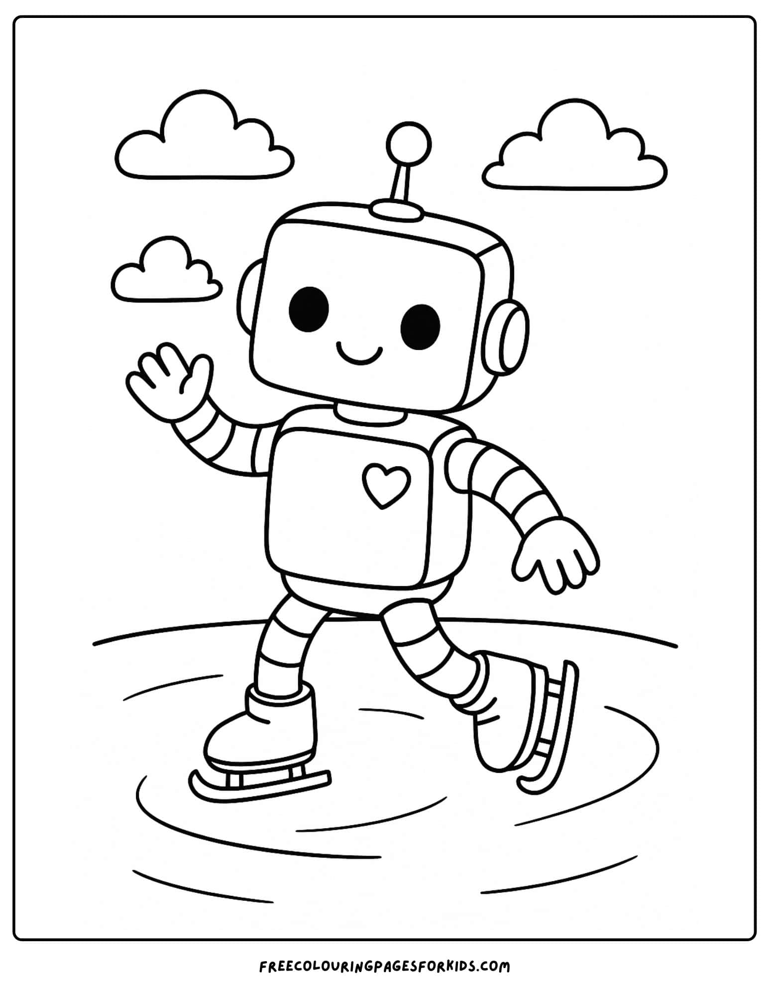 a robot ice skating